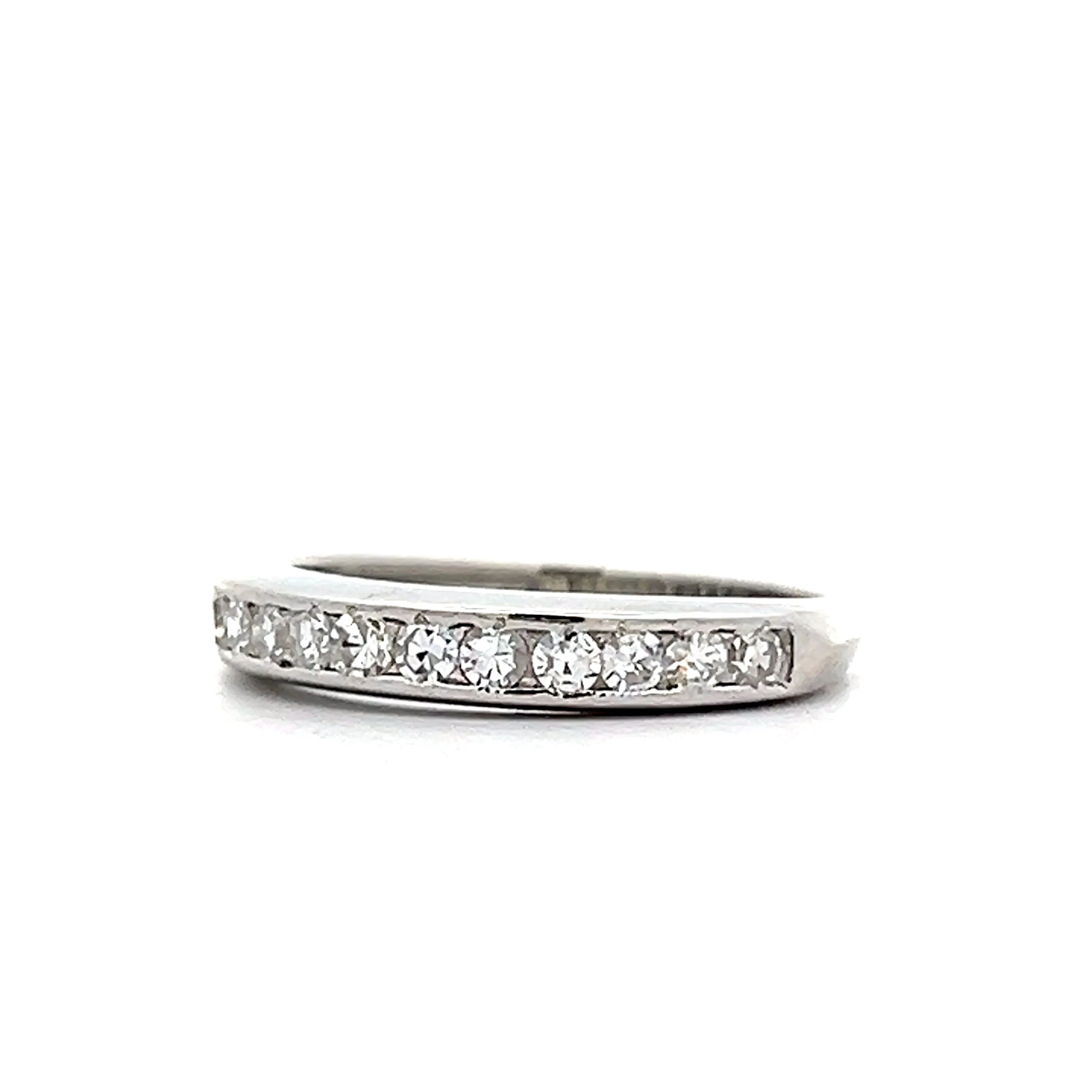 .45 Vintage Channel Set Diamond Band in Platinum - Image 2