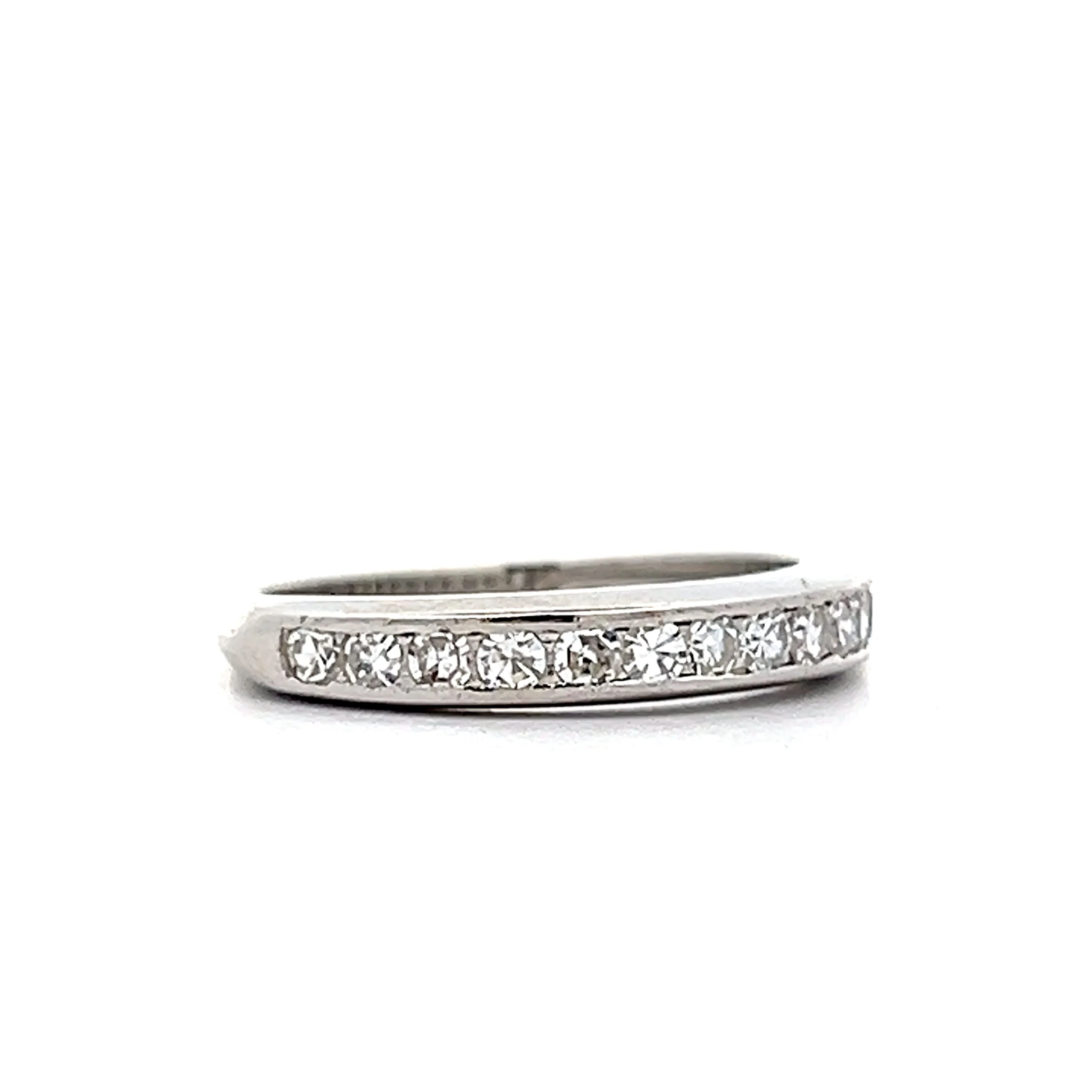 .45 Vintage Channel Set Diamond Band in Platinum - Image 3