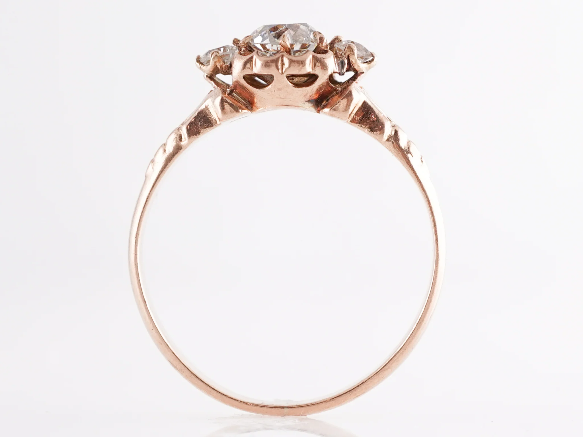 .46 Victorian Diamond Engagement Ring in 14K Rose Gold - Image 3
