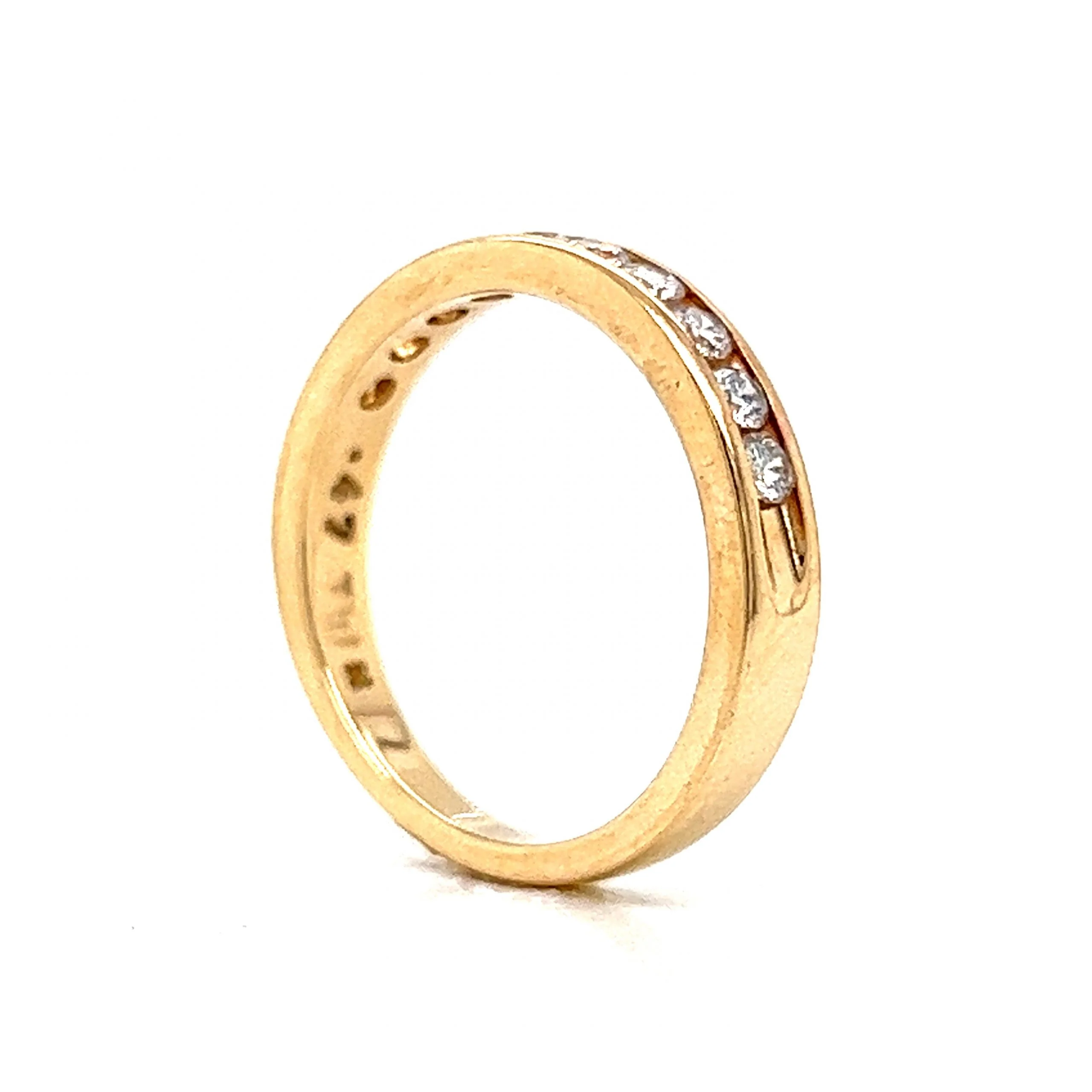 .47 Channel Set Diamond Wedding Band in 14k Yellow Gold - Image 5
