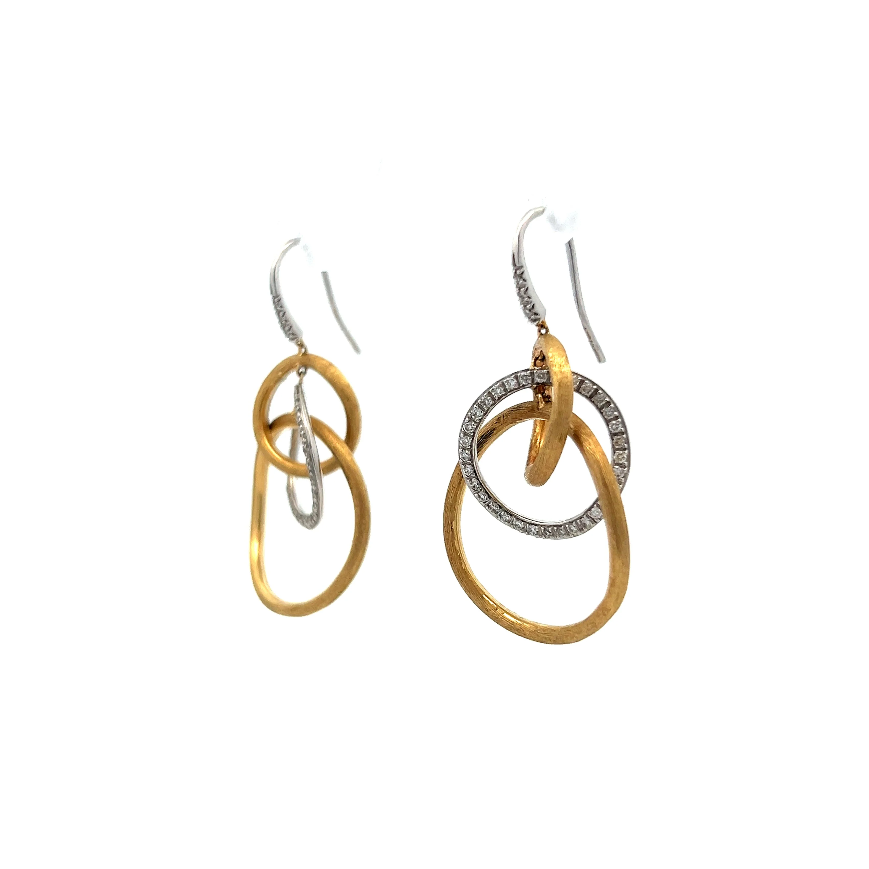 Marco Bicego Multi-Hoop Diamond Earrings in 18k - Image 2