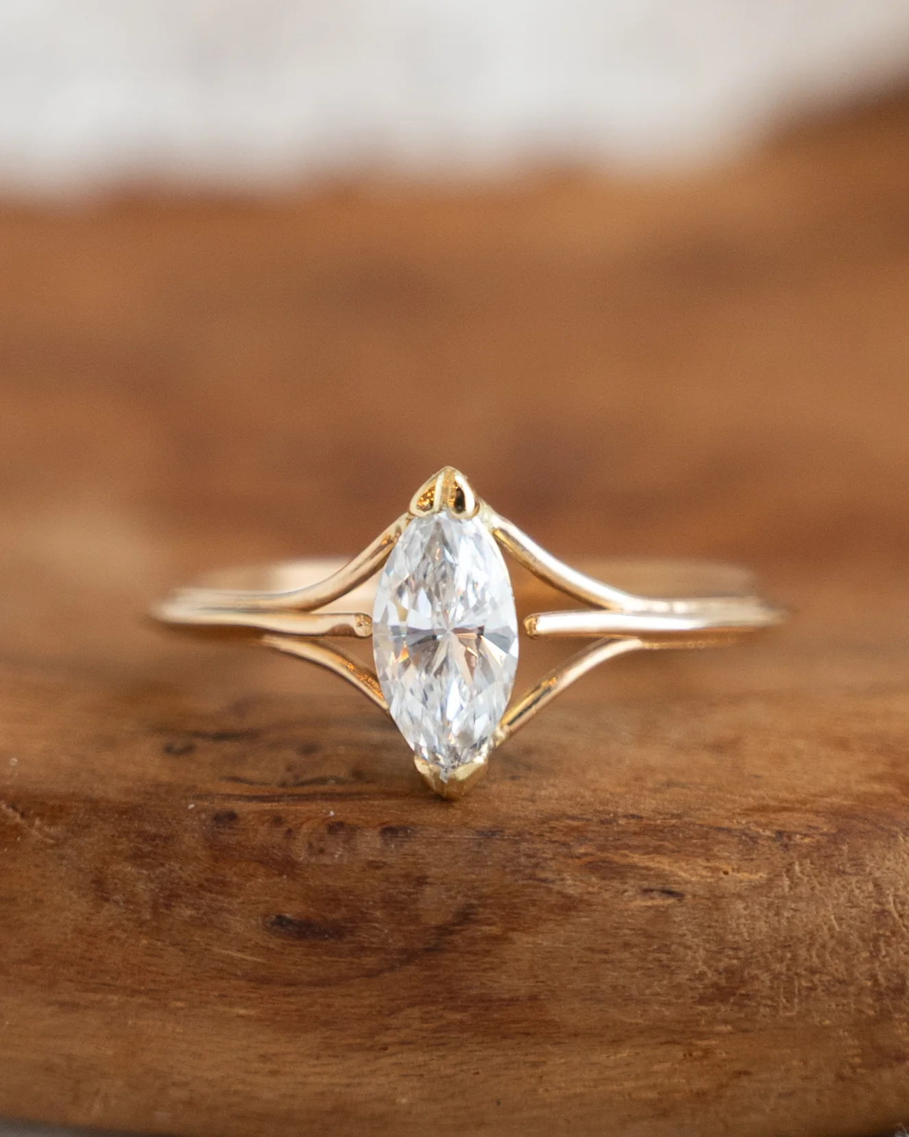 .49 Marquise Diamond Solitaire Engagement Ring 18k - Image 6