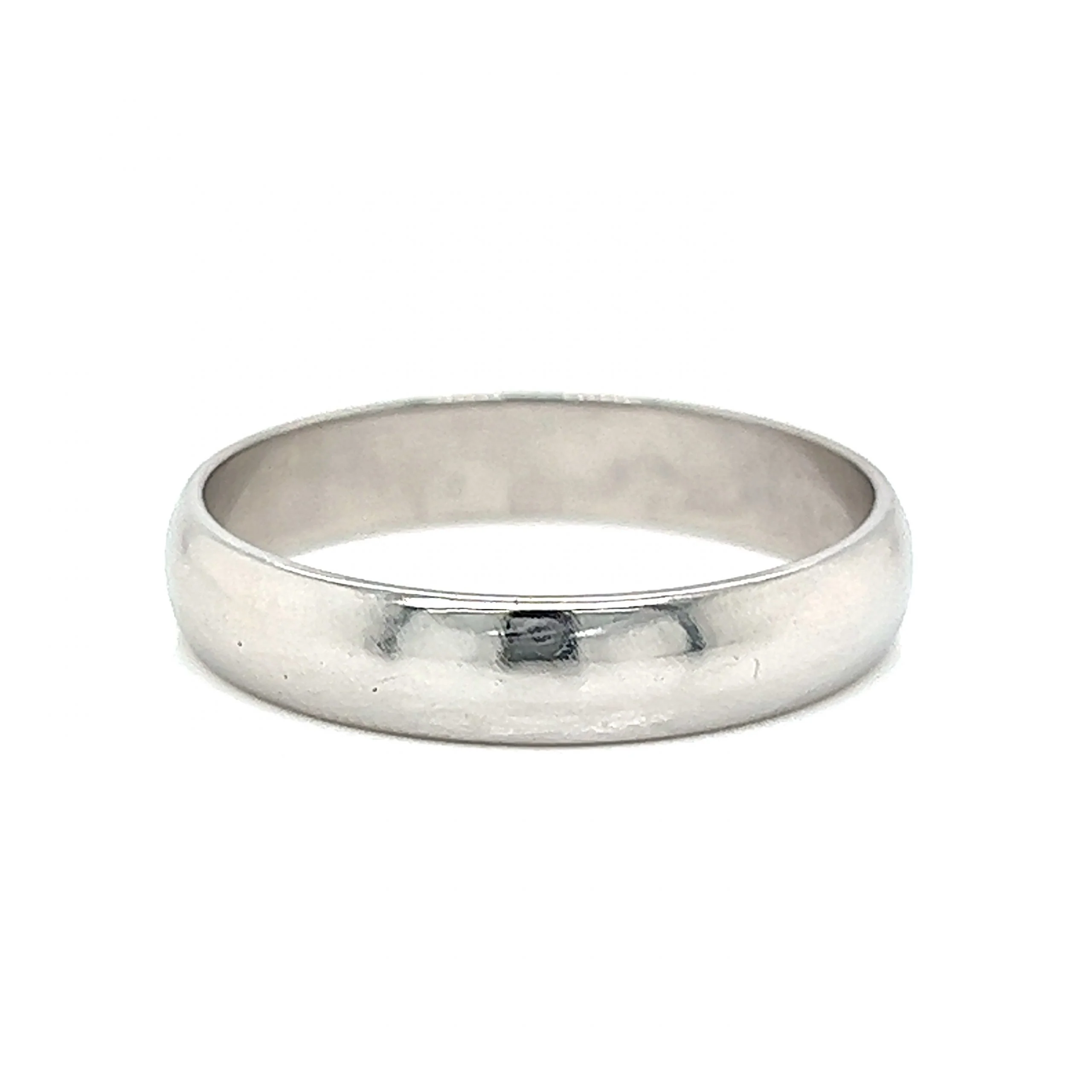 4mm Half Round Wedding Band in Platinum - Image 2
