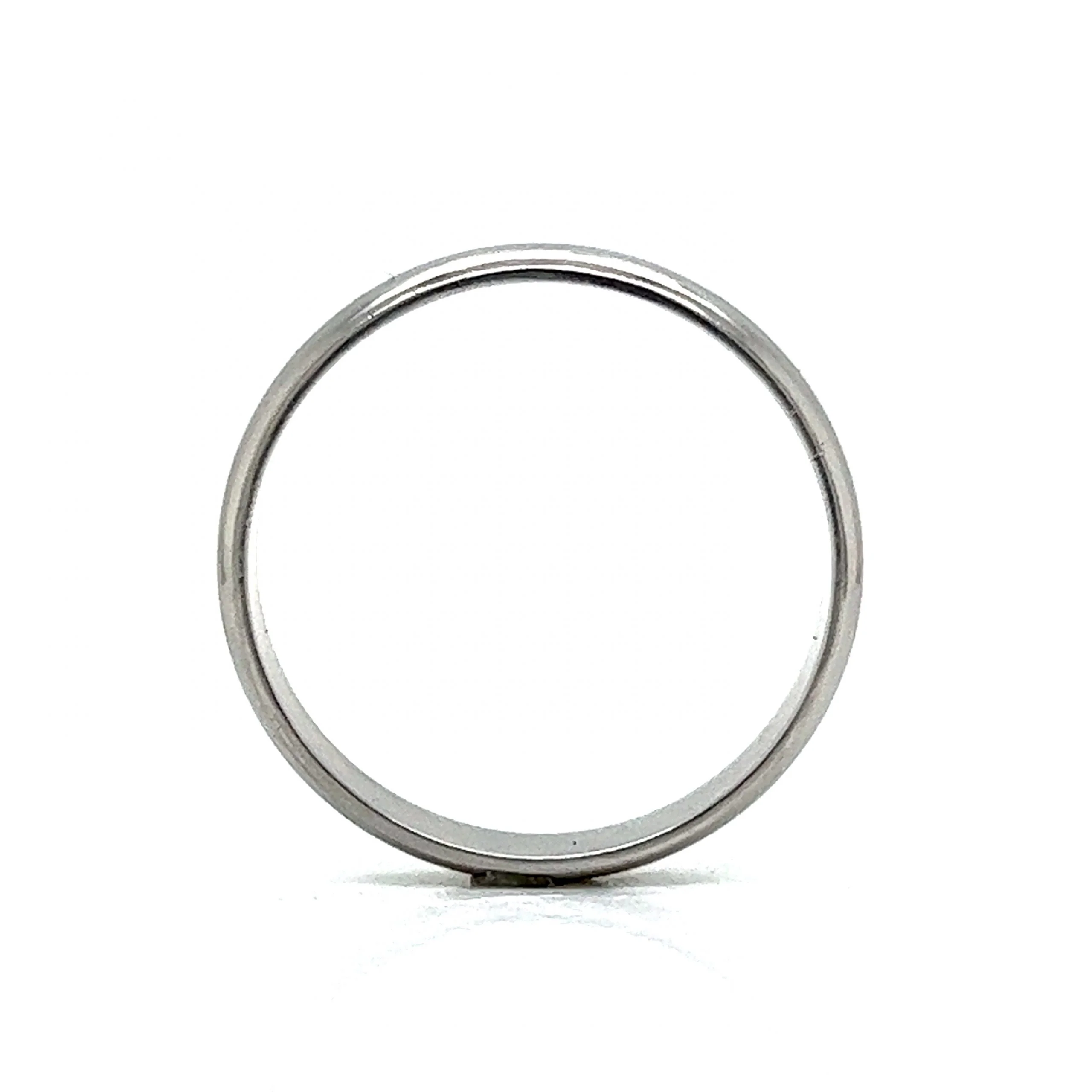 4mm Half Round Wedding Band in Platinum - Image 4