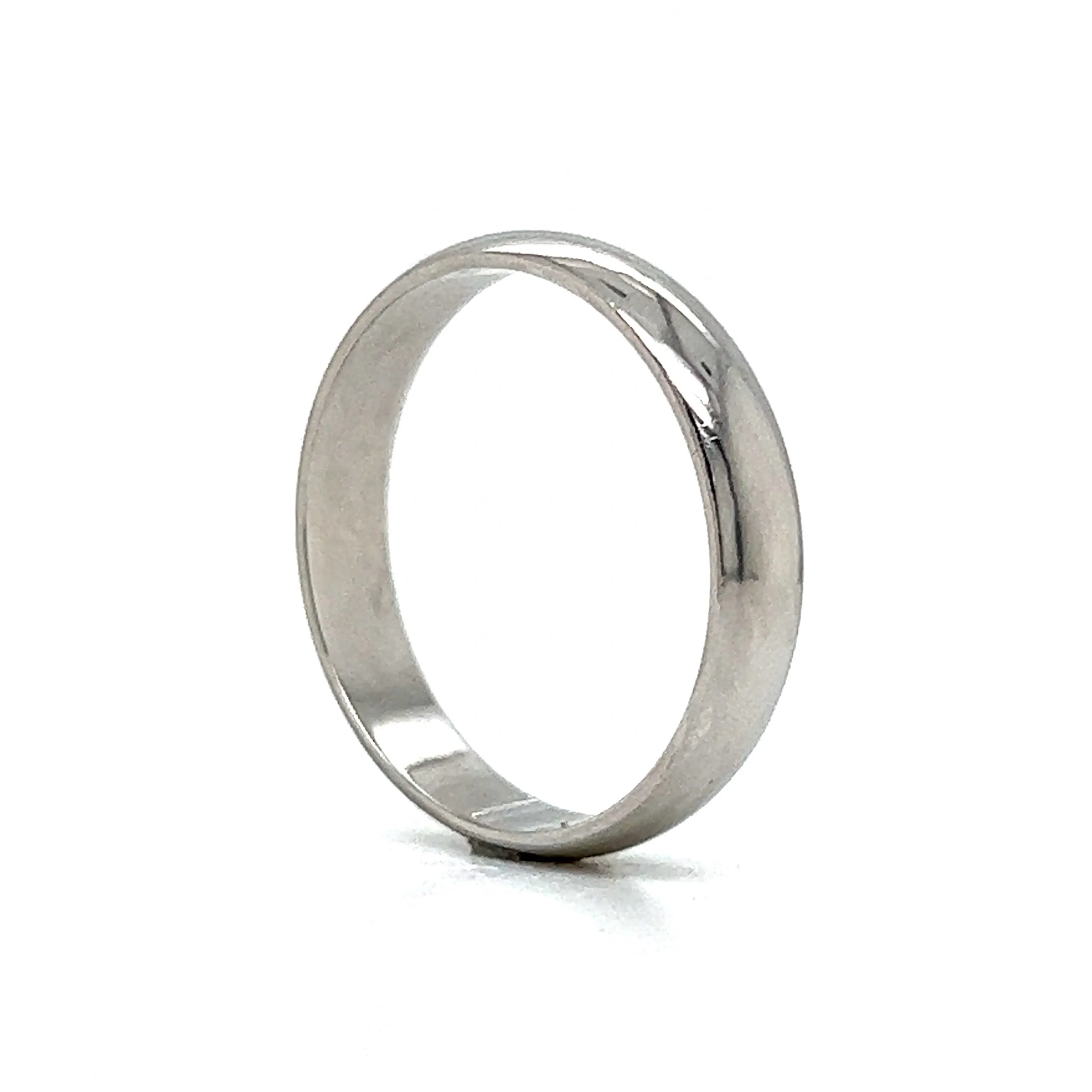 4mm Half Round Wedding Band in Platinum - Image 5