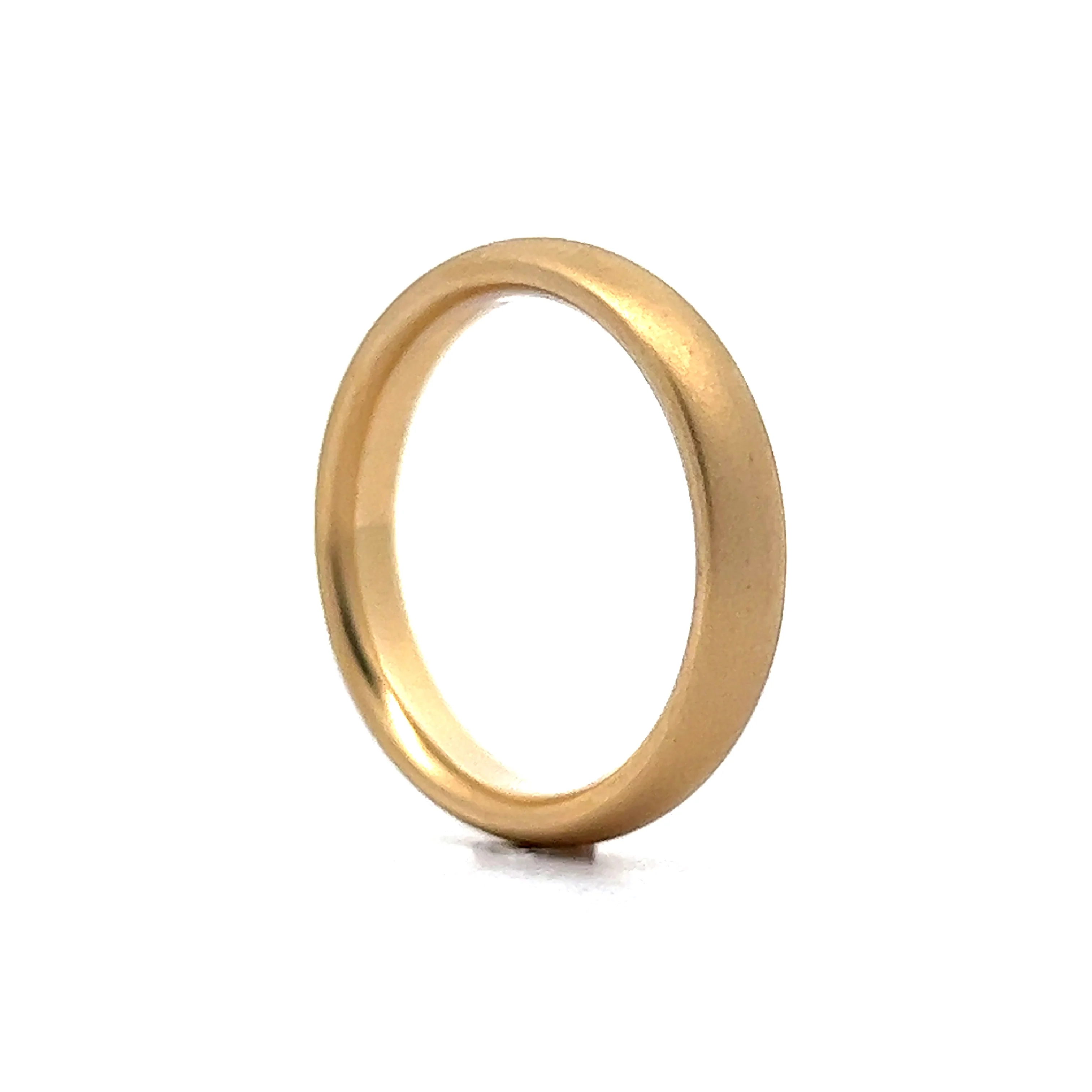 4mm Matte Finish Men's Wedding Band in 14k Yellow Gold - Image 5