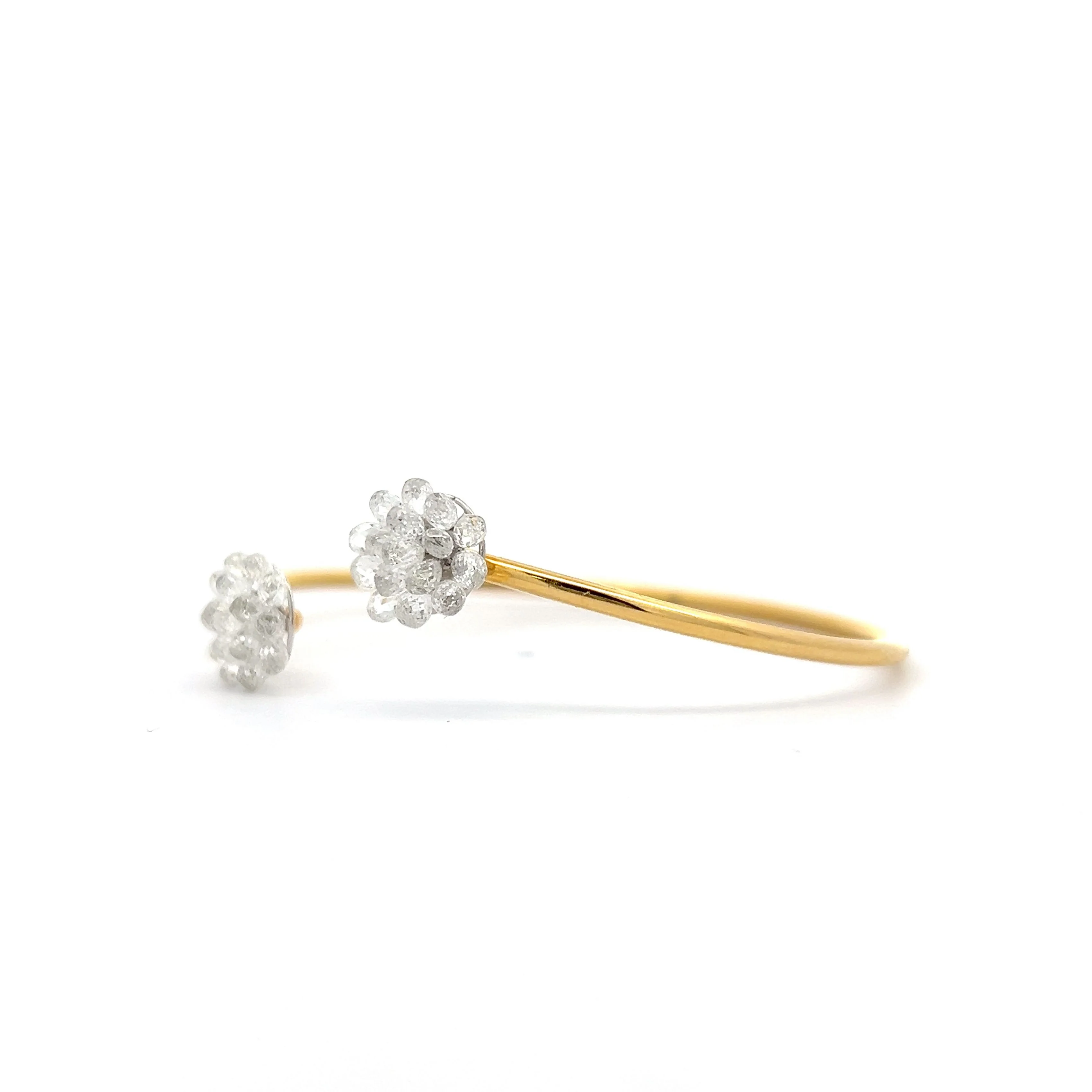 5.04 Briolette Diamond Cuff Bracelet in 18k - Image 2