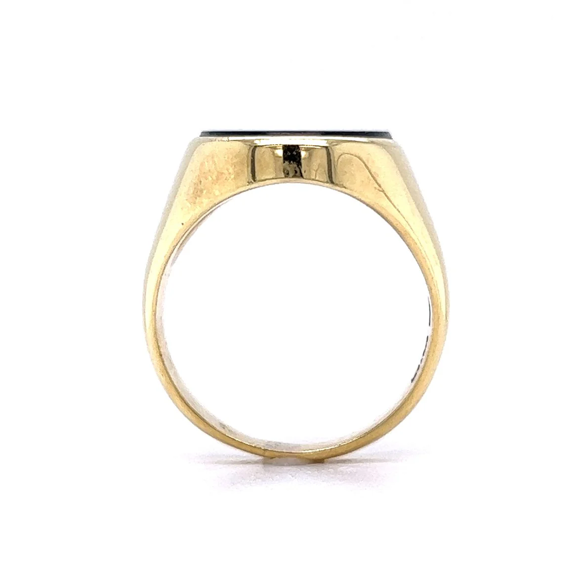 Vintage 5.05 Cabochon Blood Stone Ring in 14k Yellow Gold - Image 4