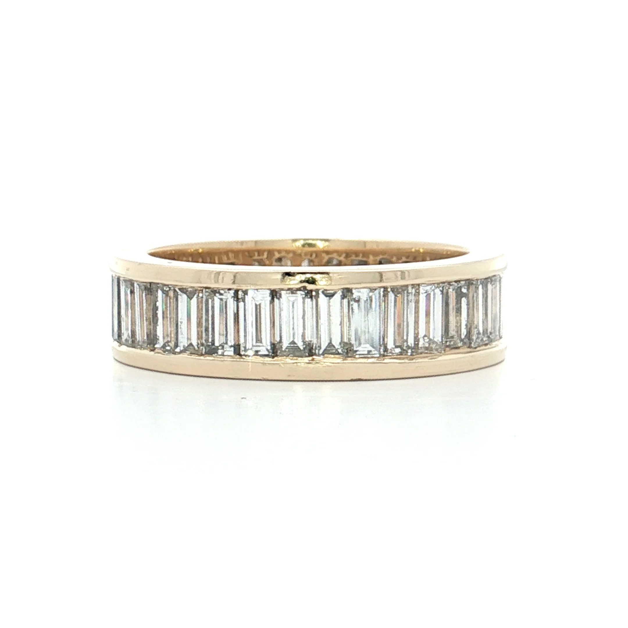 5.20 Baguette Diamond Eternity Band 14k Yellow Gold - Image 2