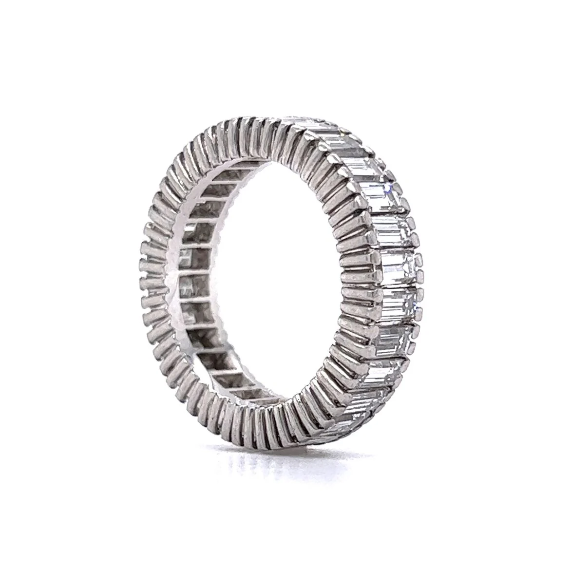 5.22 Emerald Cut Diamond Band in Platinum - Image 5
