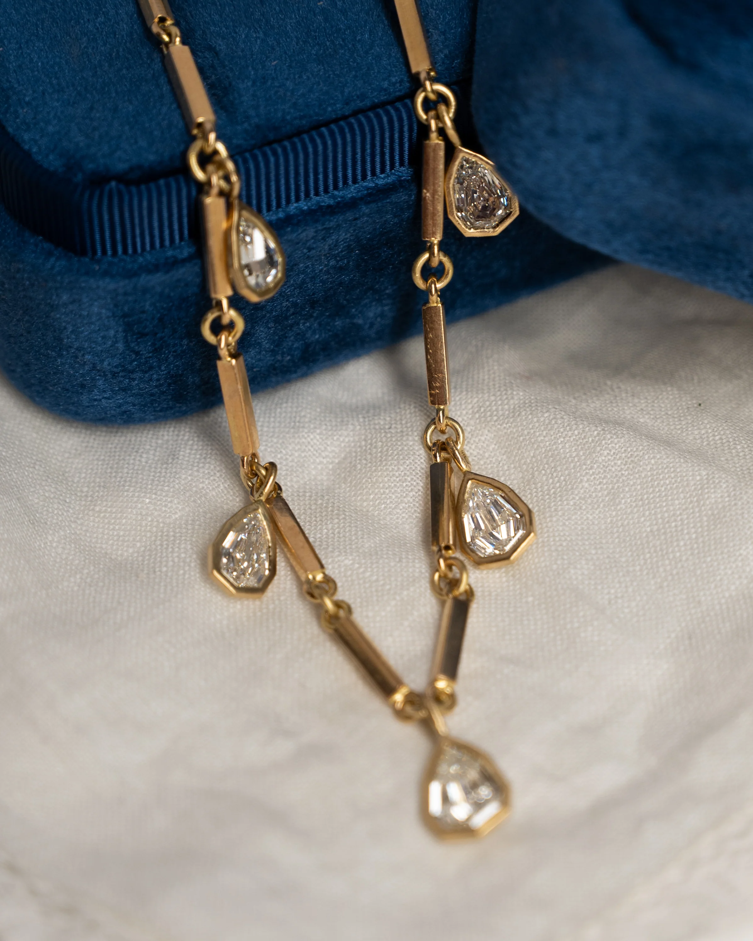 5.22 Pear Diamond Drop Necklace 18k Yellow Gold - Image 5