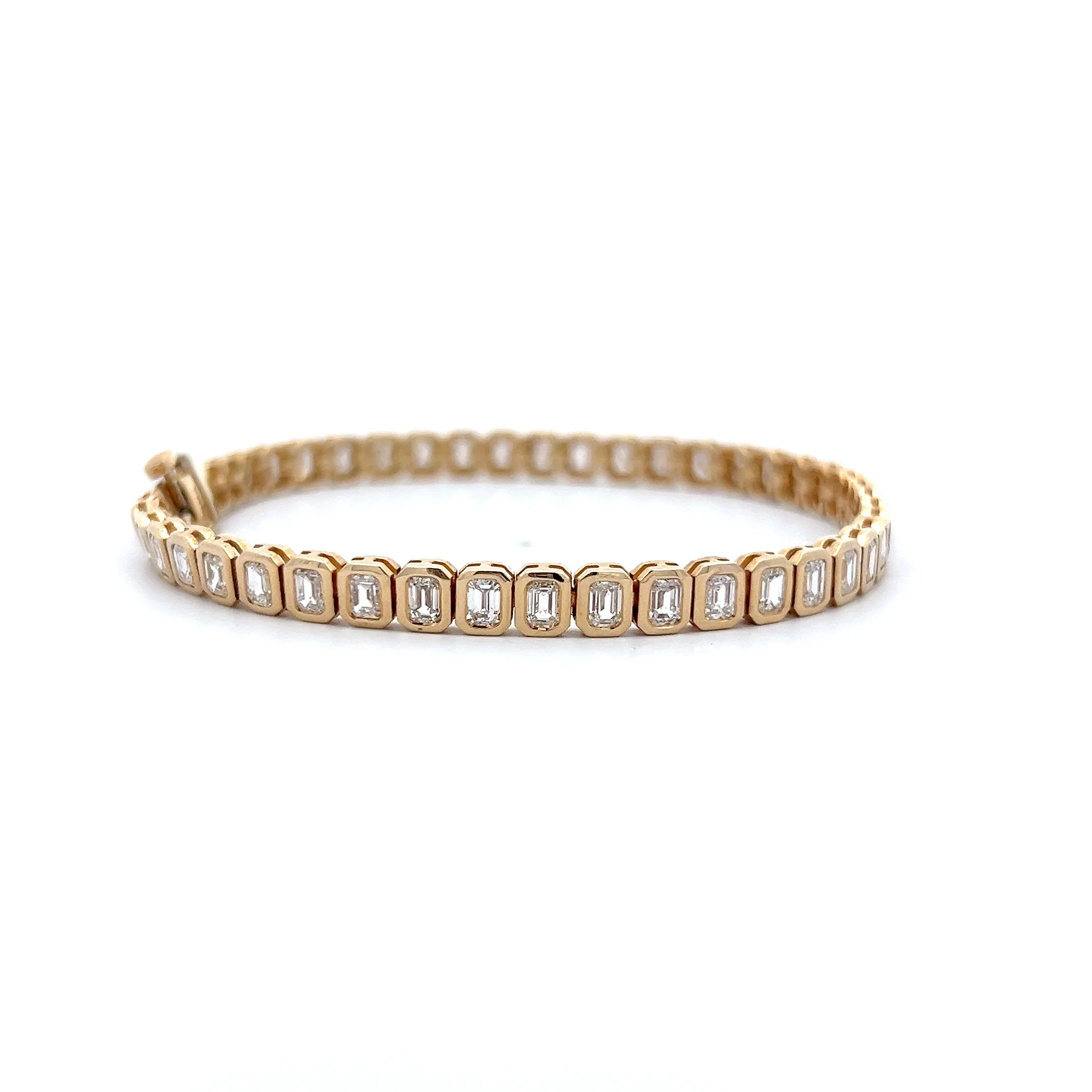 5.36 Emerald Cut Diamond Tennis Bracelet in 14k - Image 3