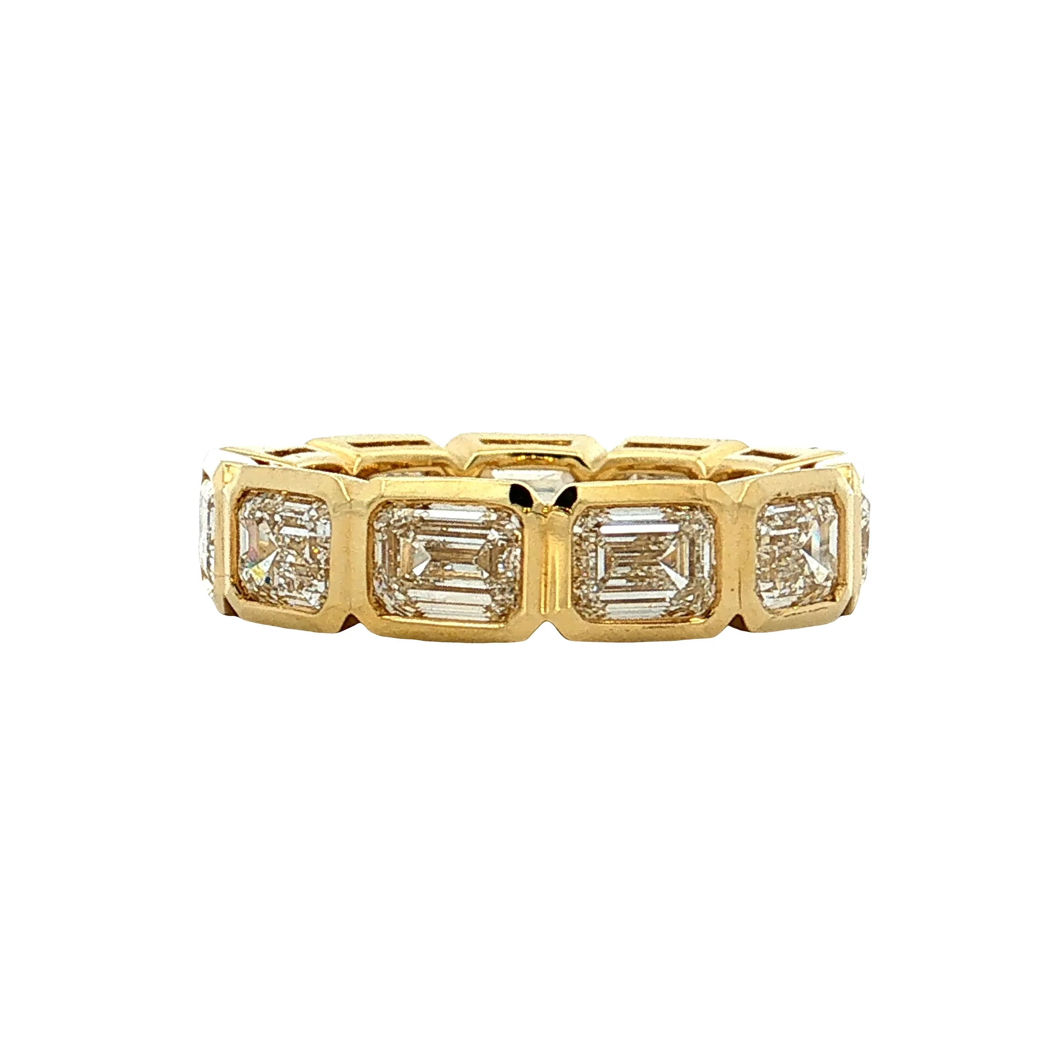 5.51 Emerald Cut Diamond Eternity Band 18k - Image 3