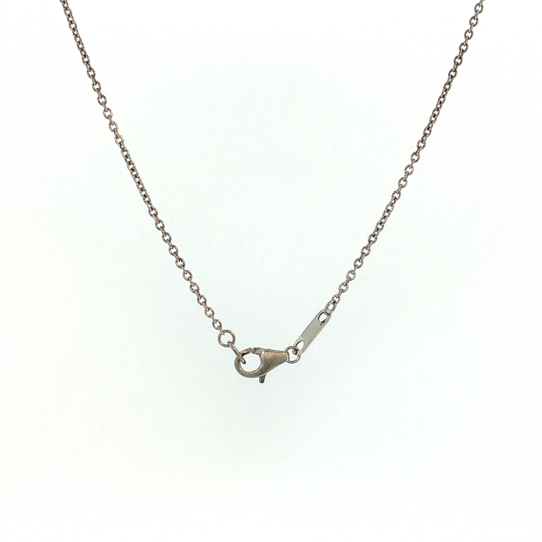 5.75 Art Deco Aquamarine & Diamond Pendant Platinum - Image 4