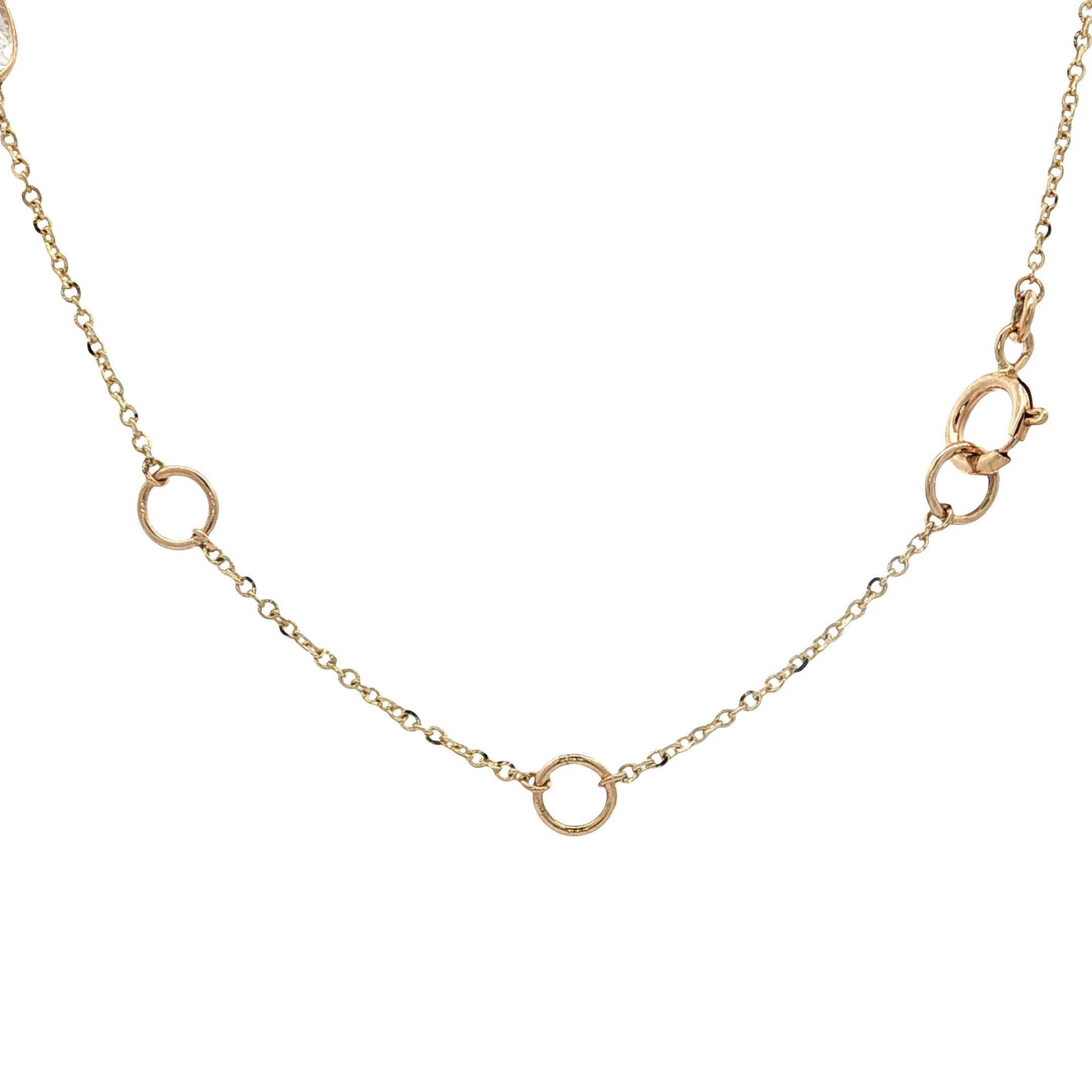 5.95 Oval Cut Moonstone Necklace 14k Yellow Gold - Image 4