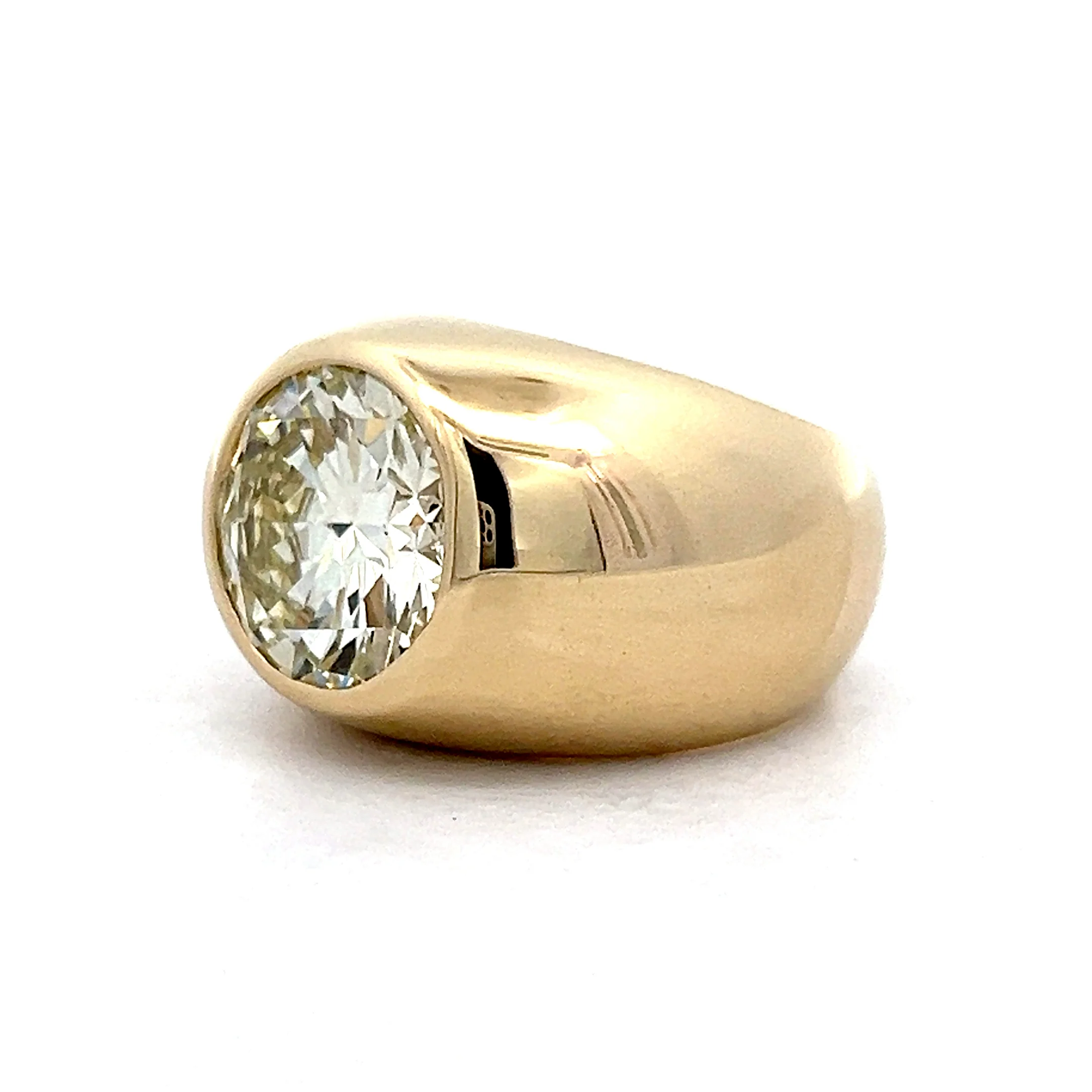 5 Carat Flush Set Diamond Engagement Ring in 14k - Image 2