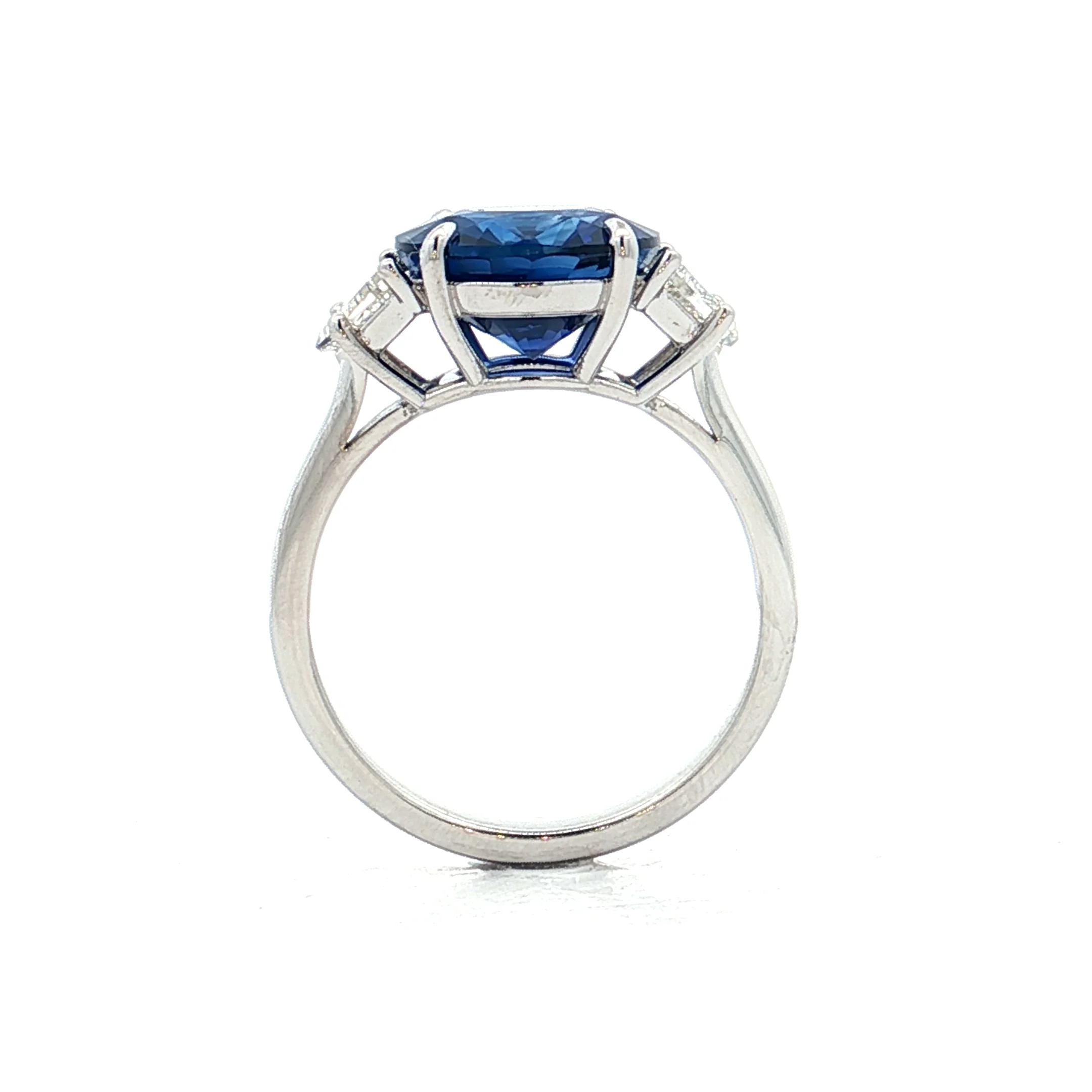 5 Carat Oval Sapphire Engagement Ring in 10k - Image 4