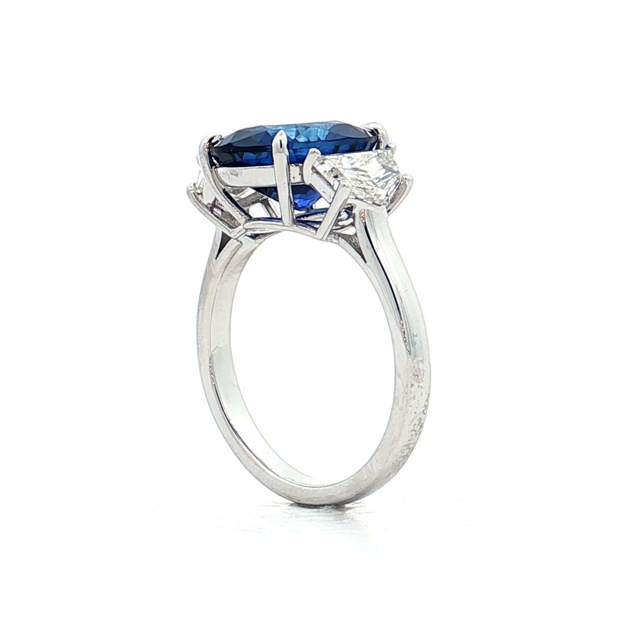 5 Carat Oval Sapphire Engagement Ring in 10k - Image 5