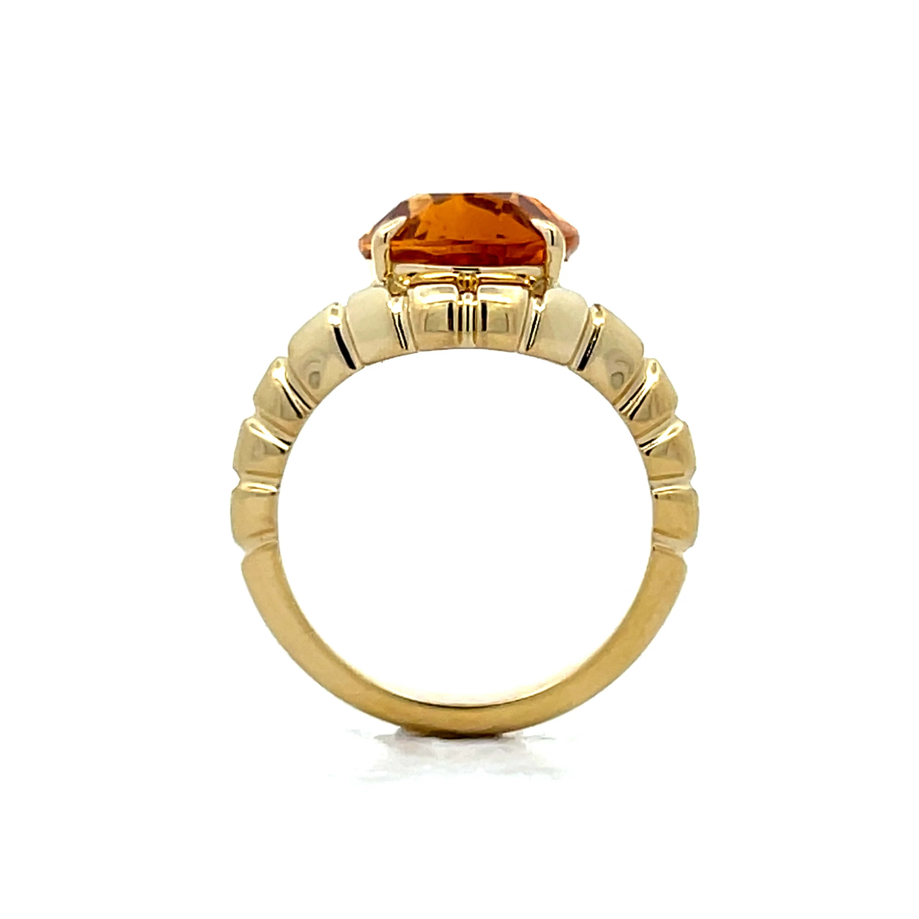 5 Carat Pear Cut Citrine Cocktail Ring in 18k - Image 4