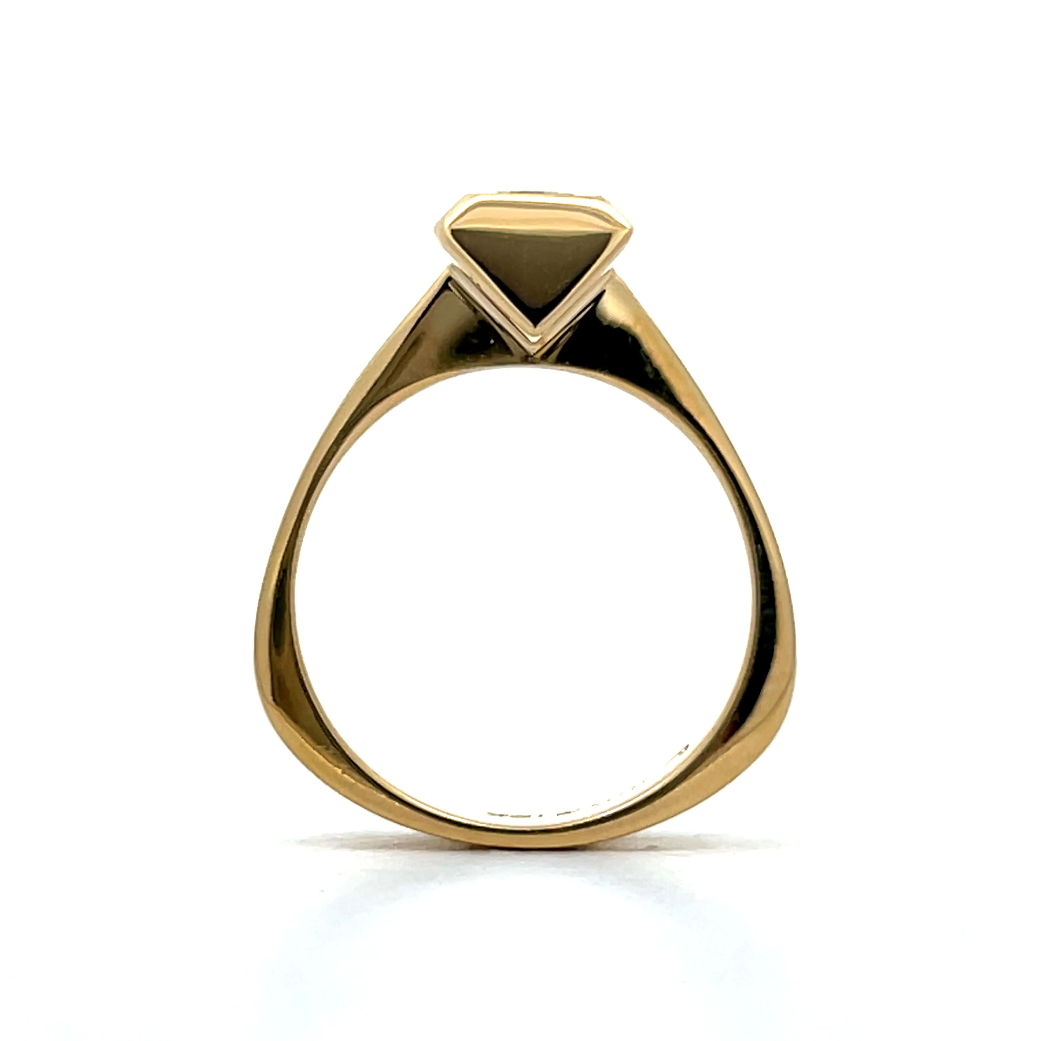 .50 Bezel Diamond Cocktail Ring in 18k Yellow Gold - Image 4