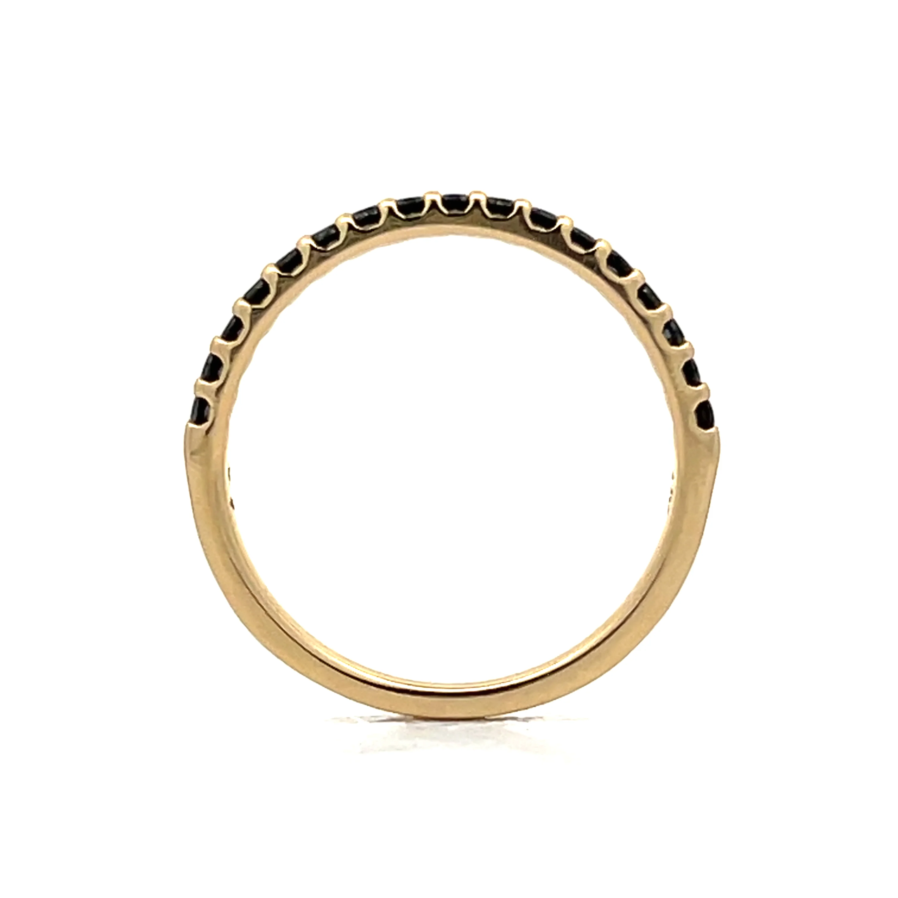 .50 Black Diamond Wedding Band in 14k Yellow Gold - Image 4