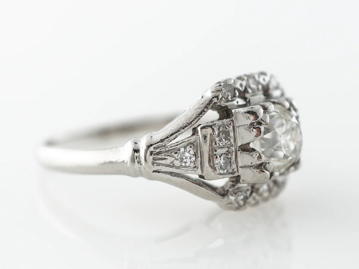 .50 Carat Art Deco Diamond Engagement Ring in Platinum - Image 3