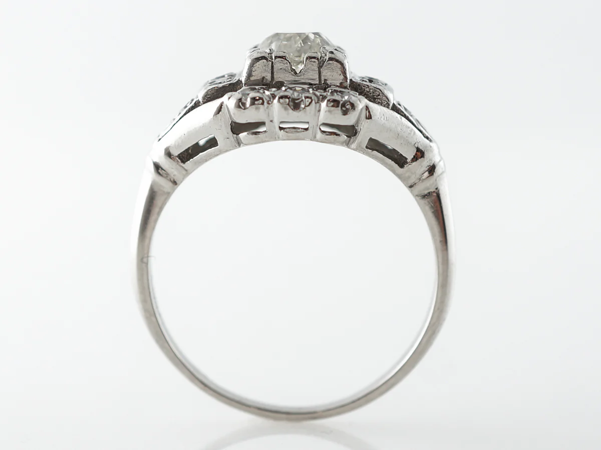 .50 Carat Art Deco Diamond Engagement Ring in Platinum - Image 4