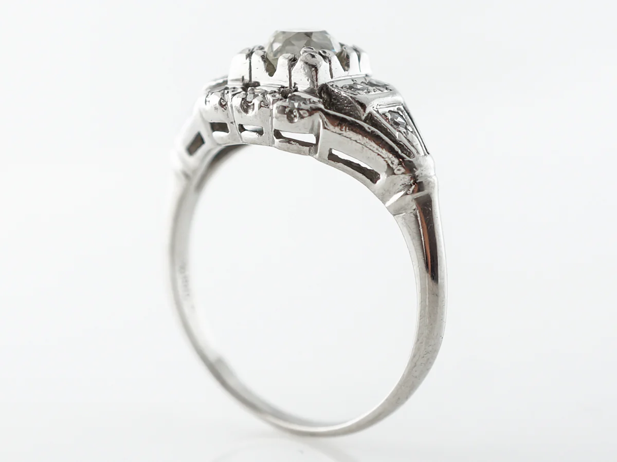 .50 Carat Art Deco Diamond Engagement Ring in Platinum - Image 5