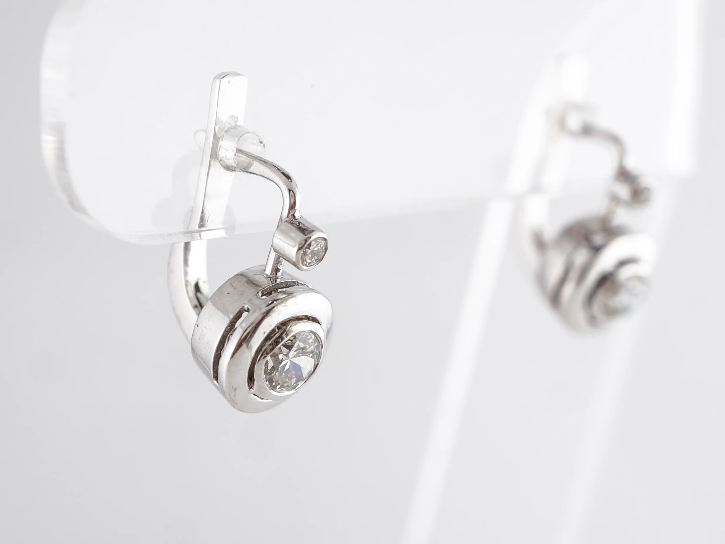 .50 Carat Diamond Earrings in 14k White Gold - Image 3