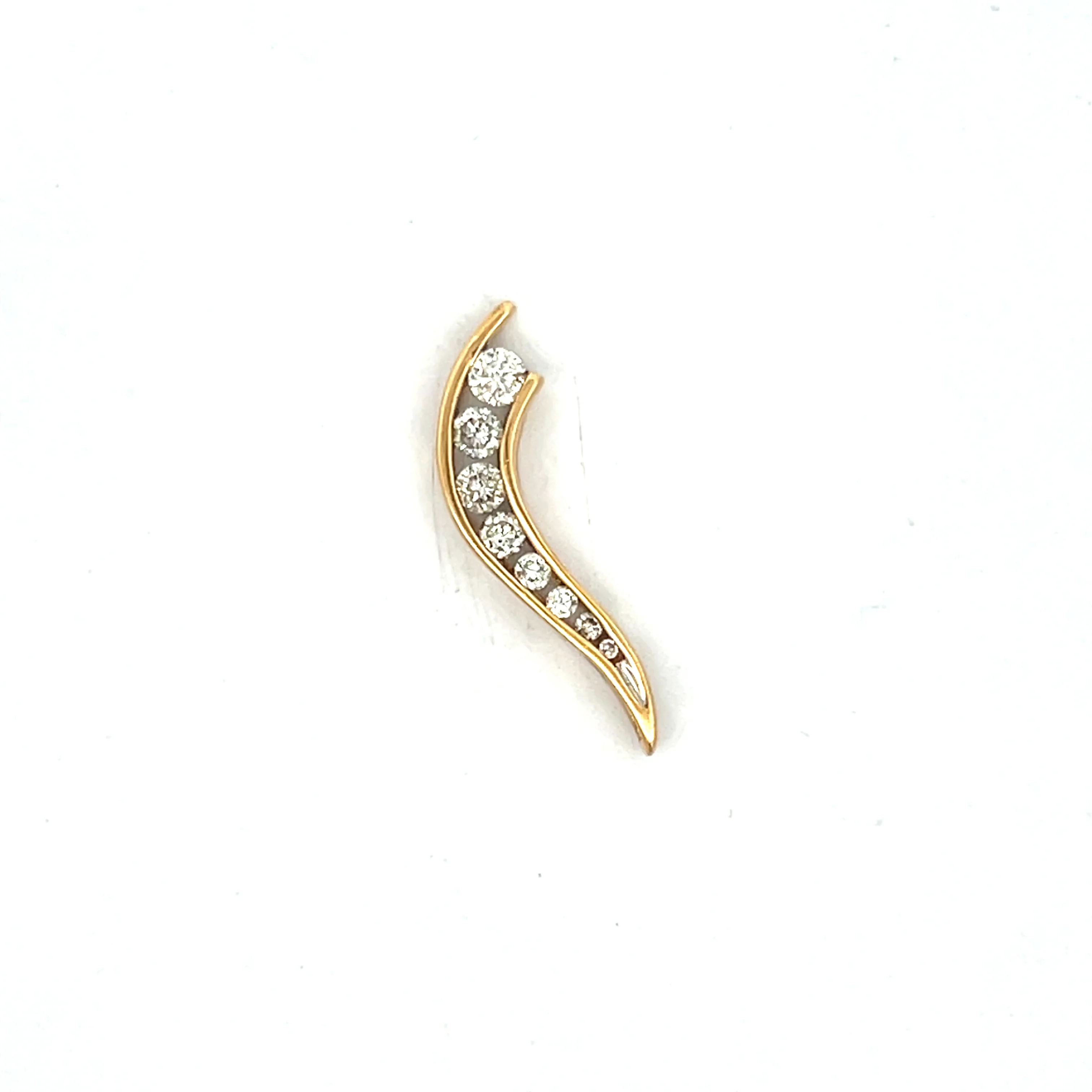 .50 Diamond Cornicello Pendant Necklace in 14k Yellow Gold
