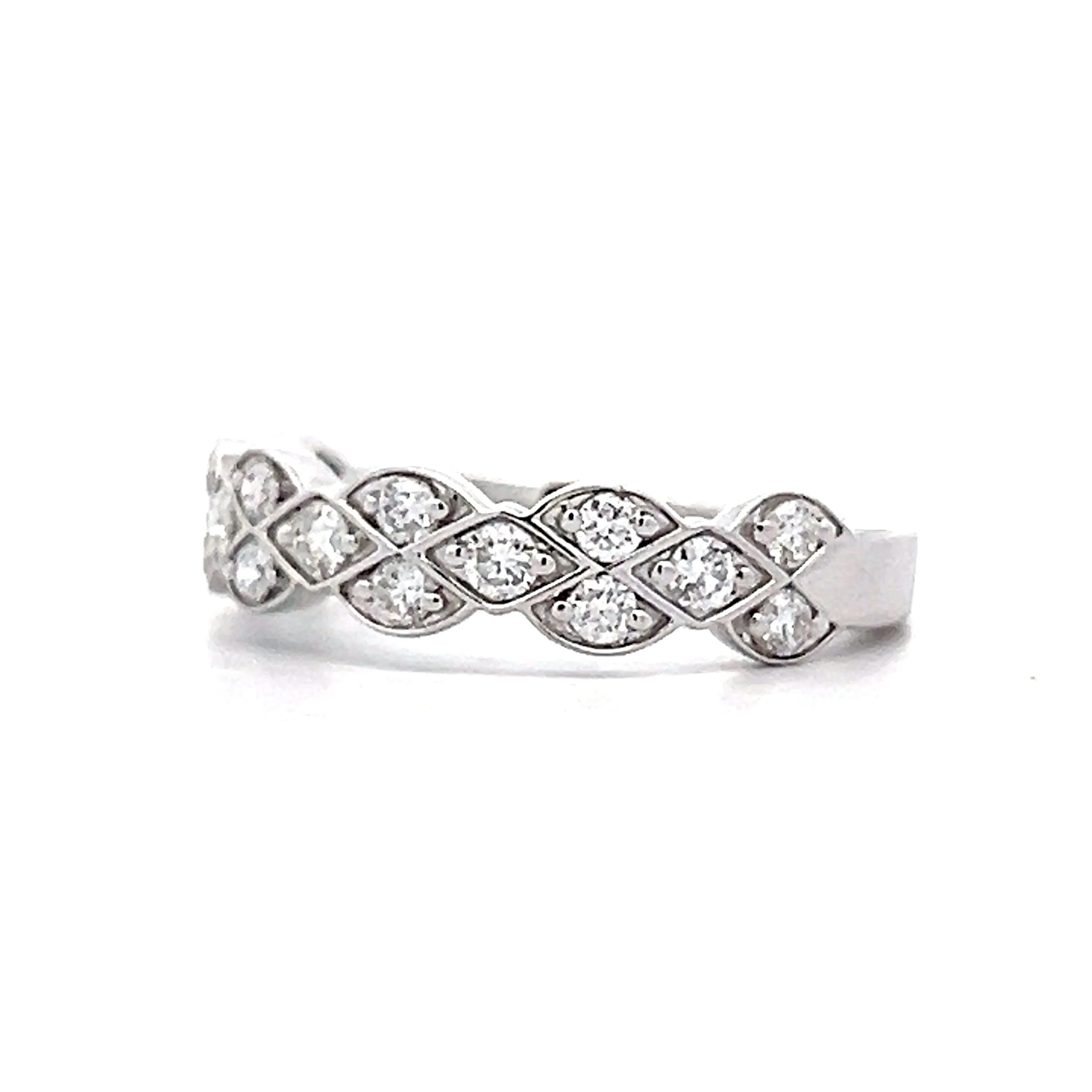 .50 Diamond Stacking Band in 14k White Gold - Image 2
