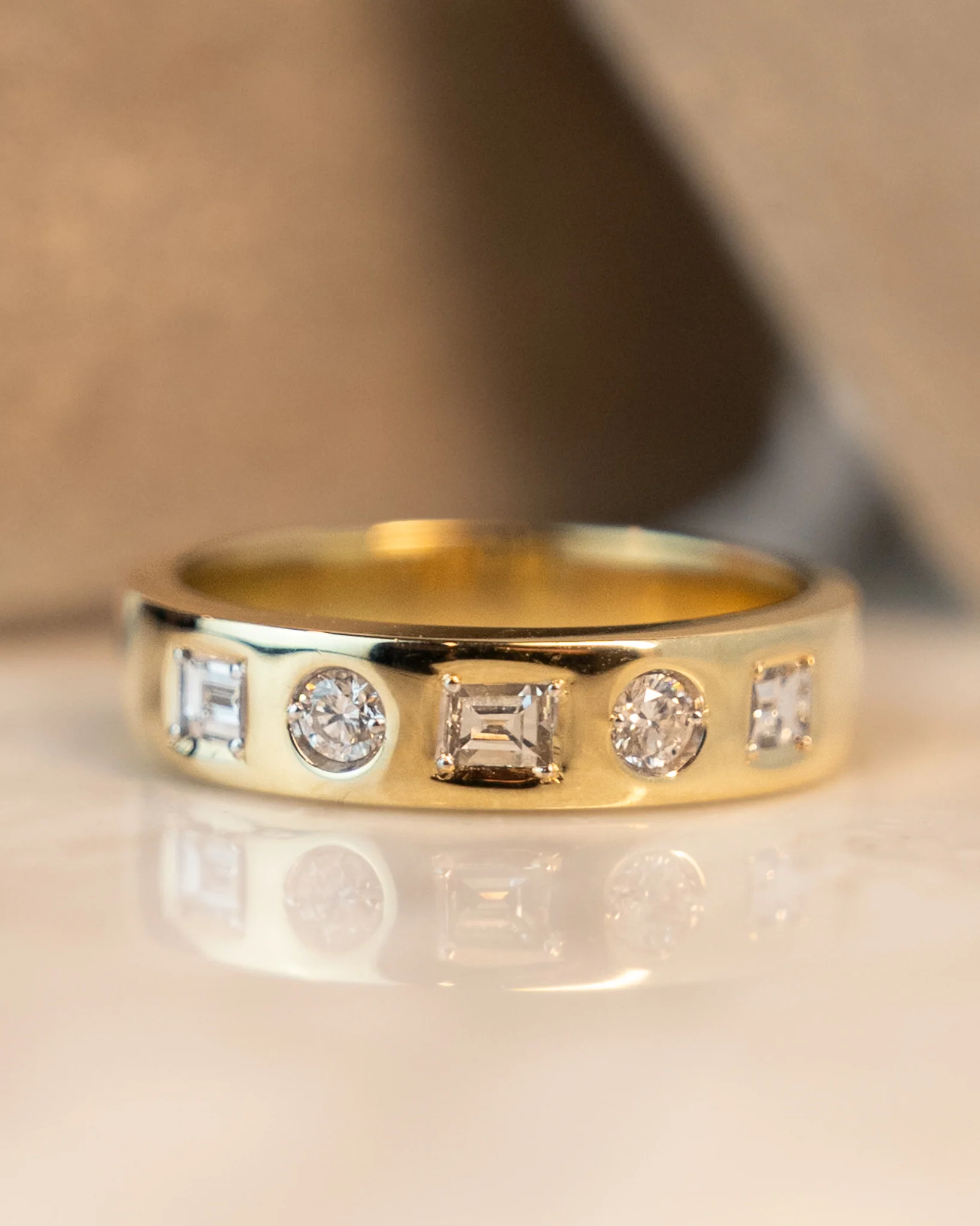 .50 Multi Diamond Cut Band in 14k Yellow Gold - Image 6