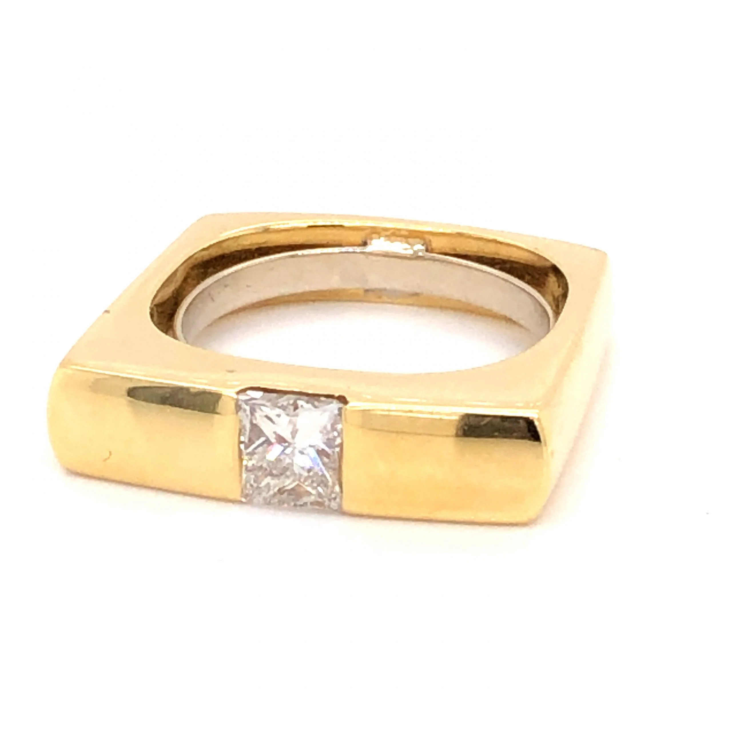 .50 Princess Cut Diamond Cocktail Ring in 18K Yellow Gold - Image 2