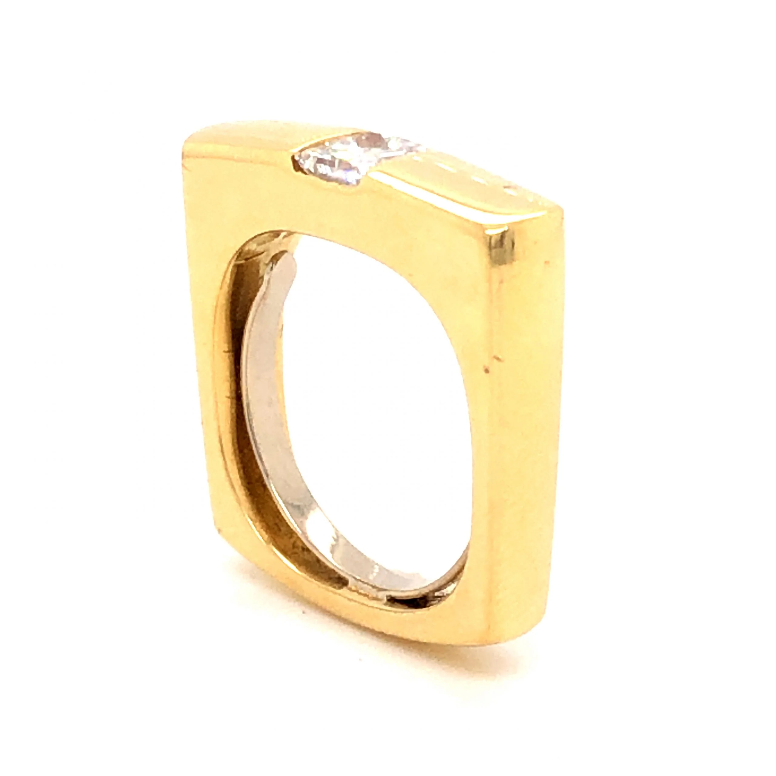 .50 Princess Cut Diamond Cocktail Ring in 18K Yellow Gold - Image 4
