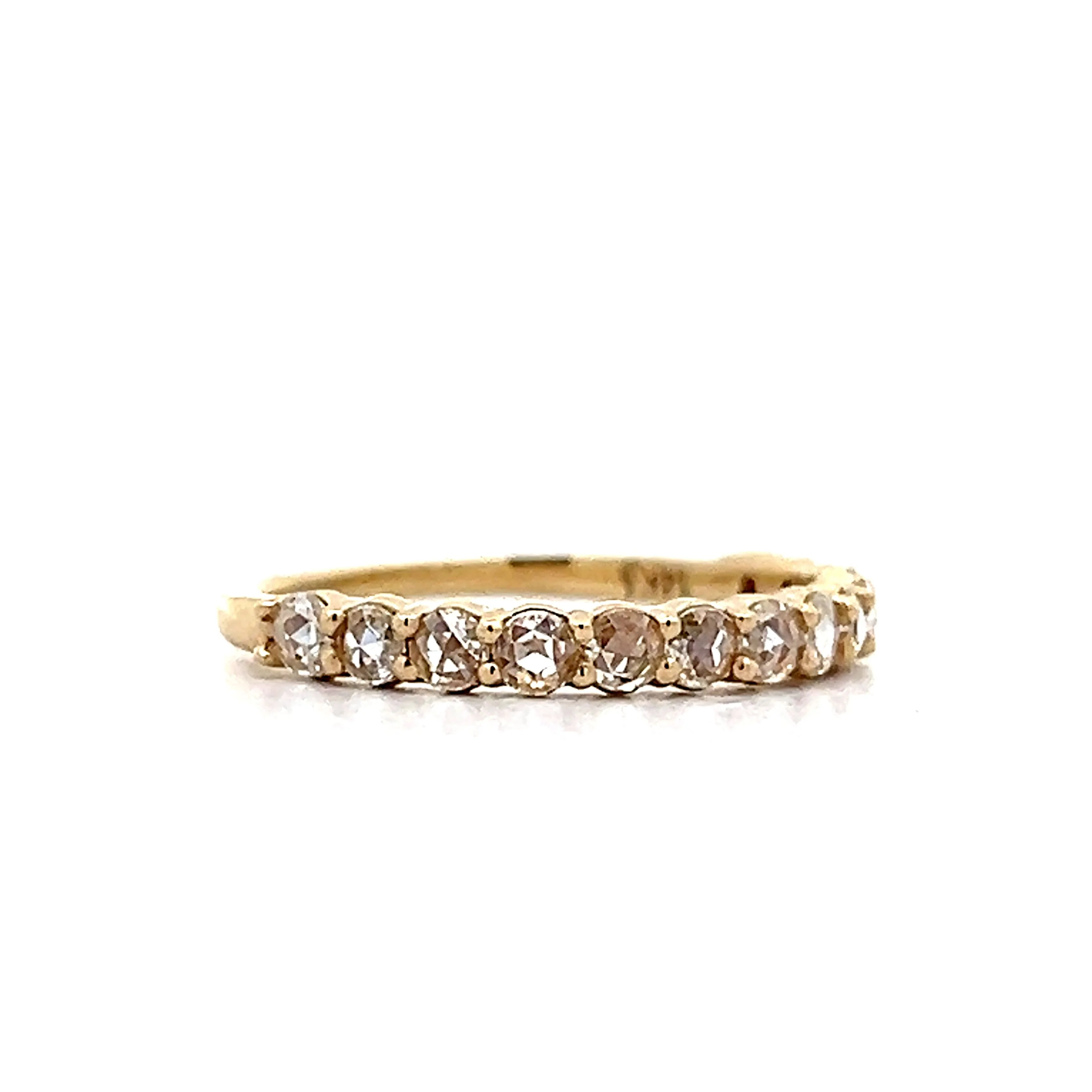 .50 Rose Cut Diamond Wedding Band in 14k - Image 3