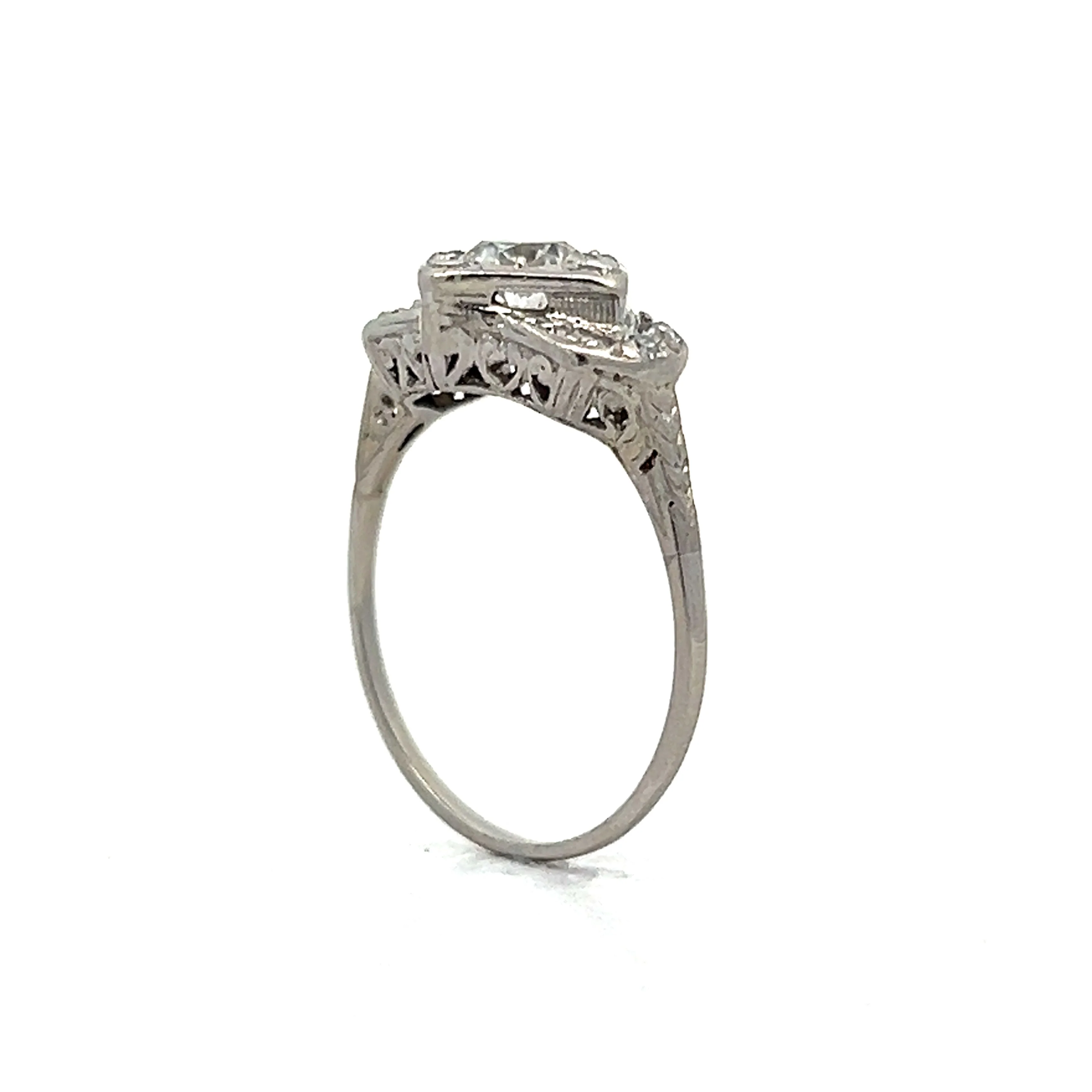 .51 Art Deco Diamond Engagement Ring in Platinum - Image 5