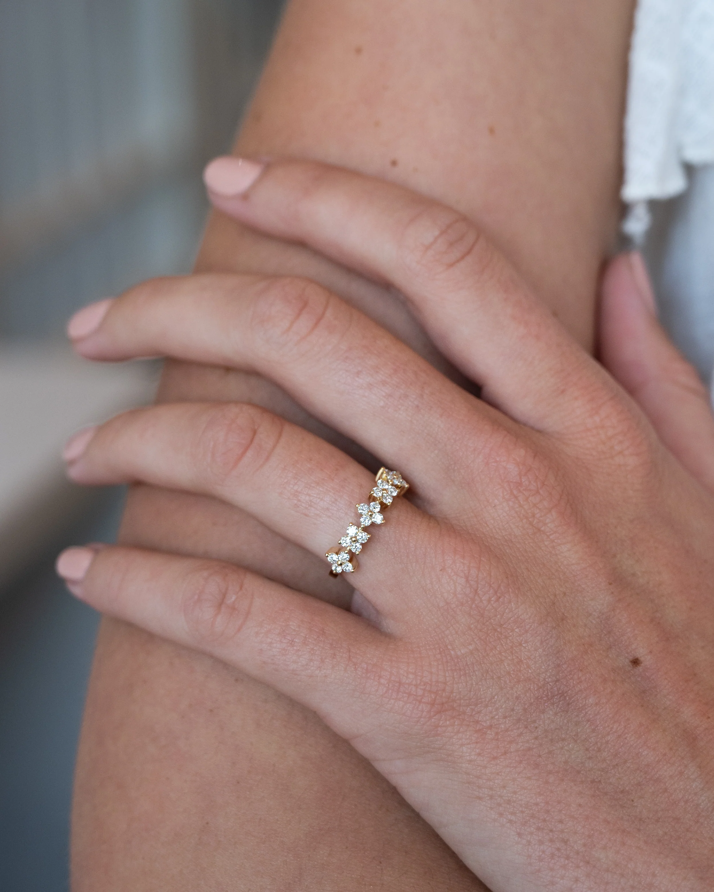 .51 Diamond Cluster Stacking Ring 14k - Image 7