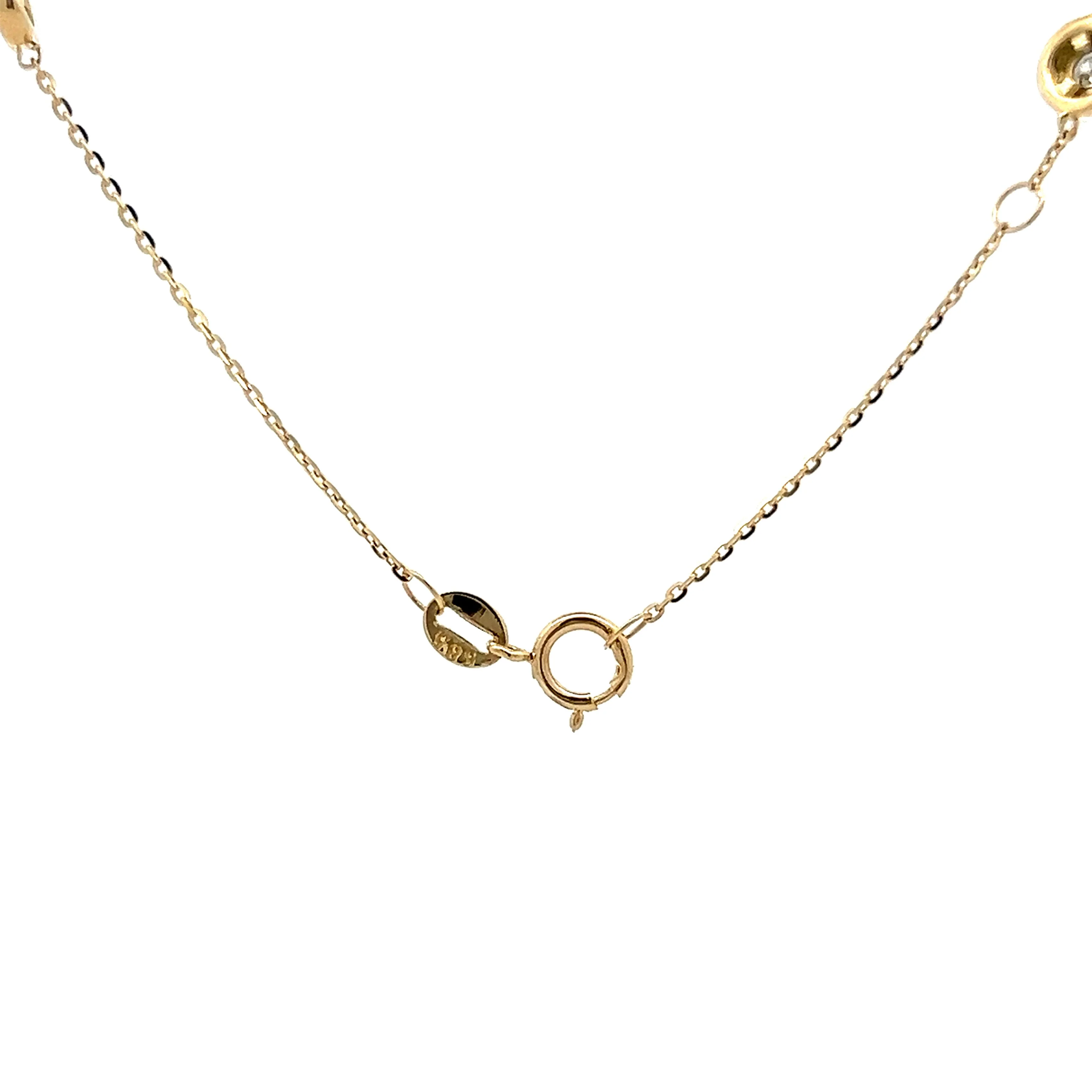 .52 Diamond by the Yard Necklace in Yellow & White Gold - Image 4