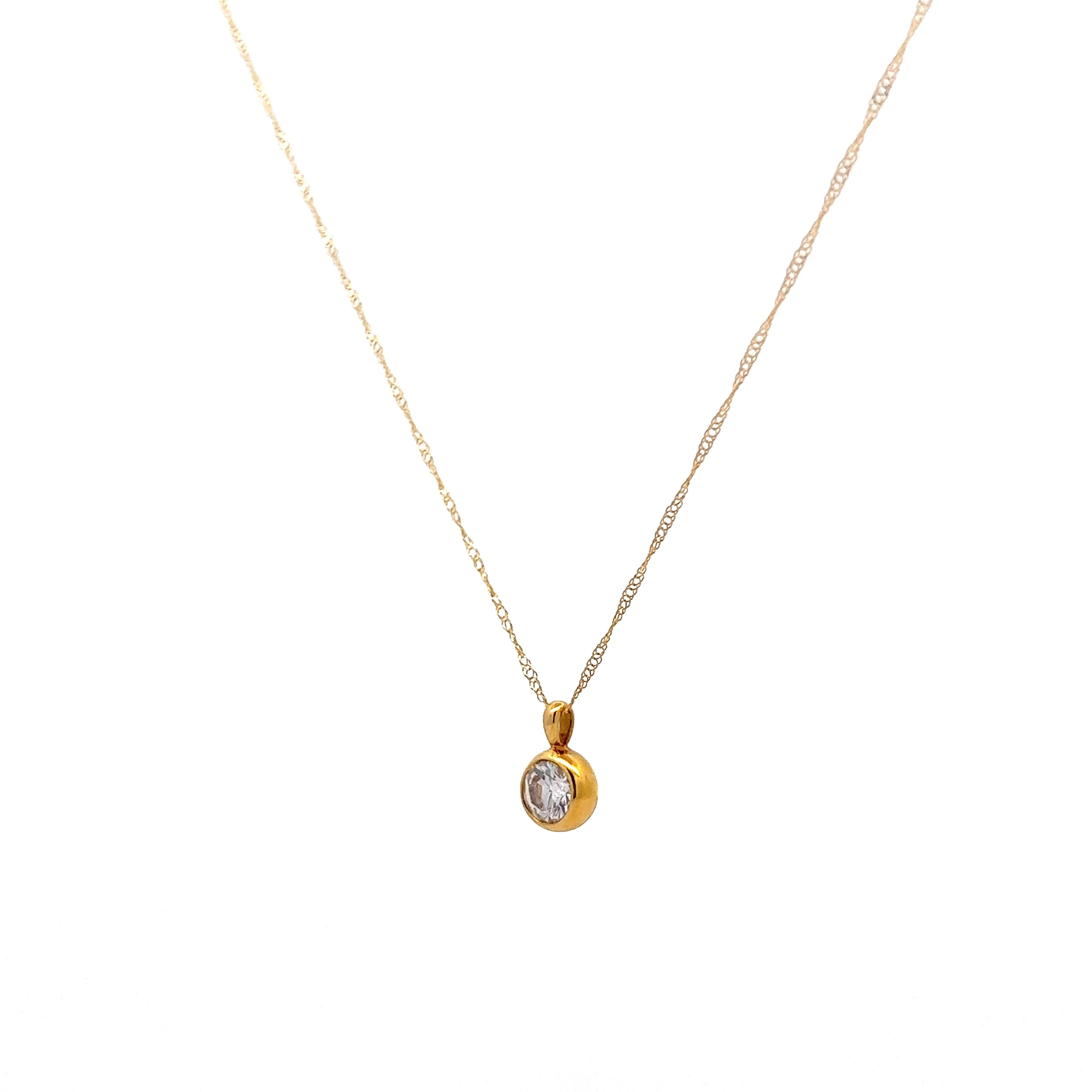 .53 Round Brilliant Diamond Necklace in 18k Yellow Gold - Image 2