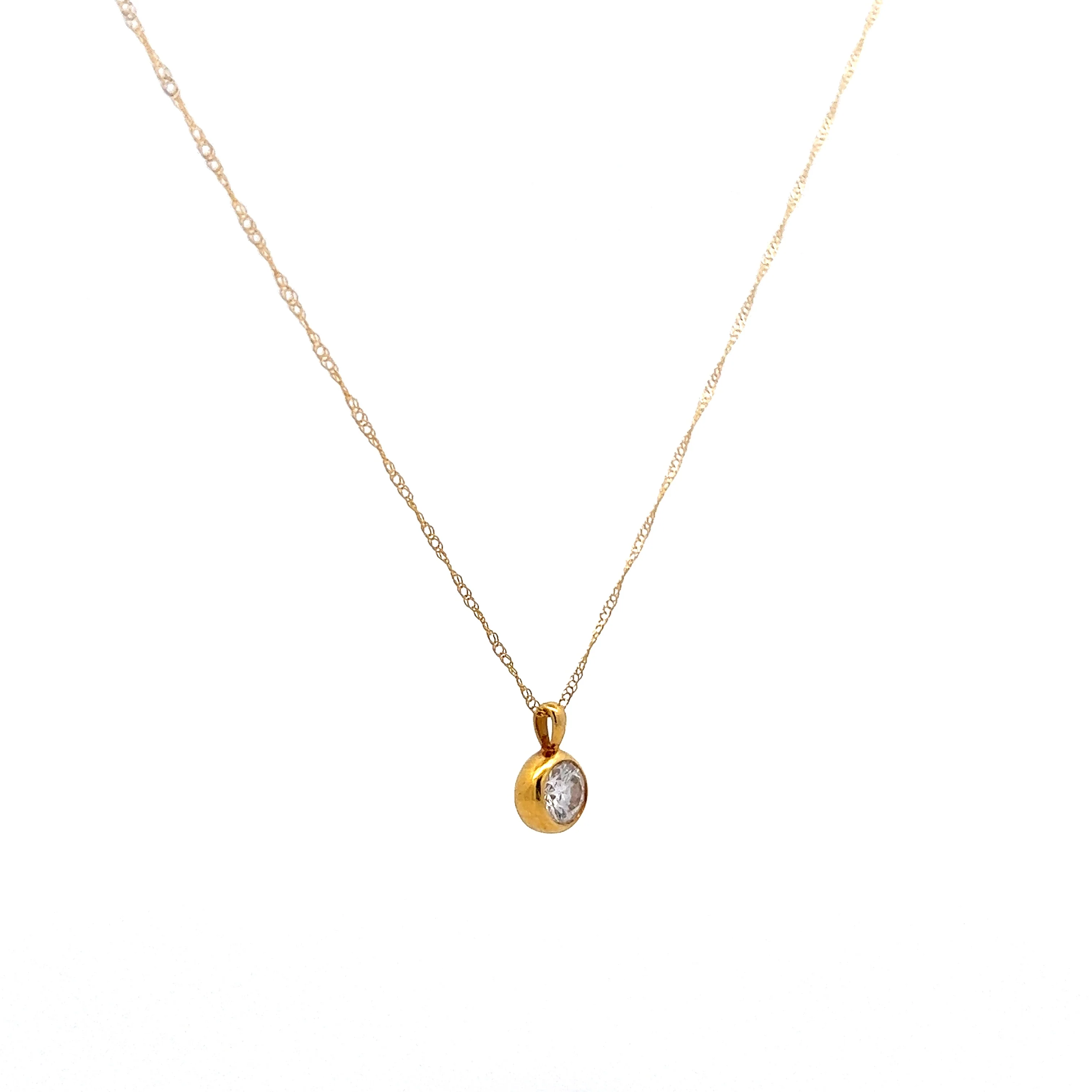 .53 Round Brilliant Diamond Necklace in 18k Yellow Gold - Image 3