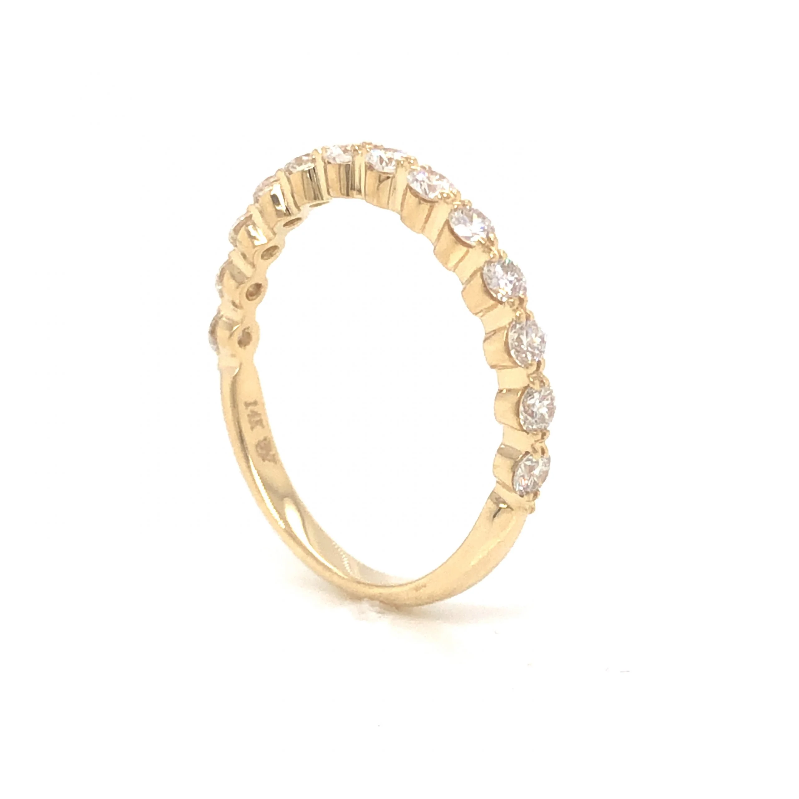.53 Round Diamond Wedding Band in 14k Yellow Gold - Image 4