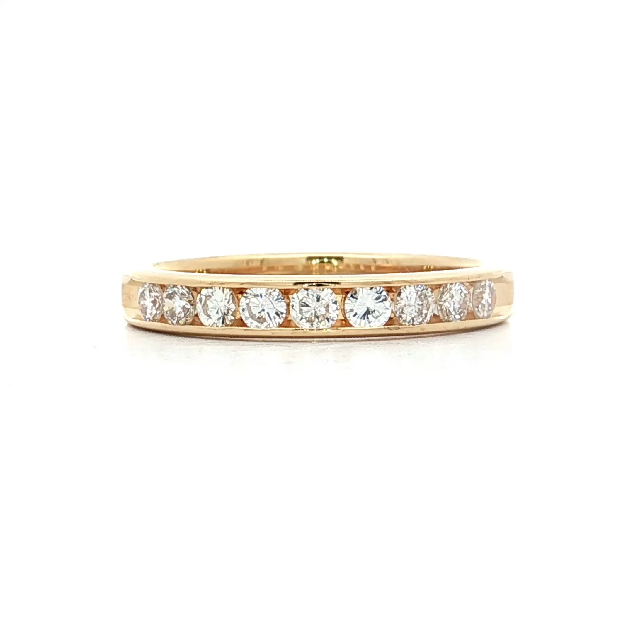 .54 Channel Set Diamond Wedding Band 14k Yellow Gold