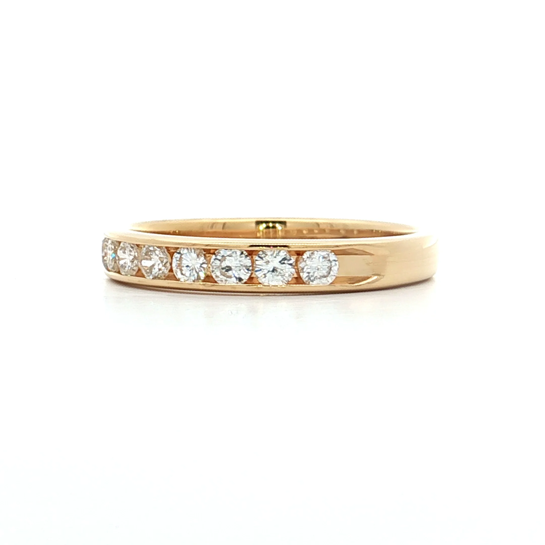 .54 Channel Set Diamond Wedding Band 14k Yellow Gold - Image 2