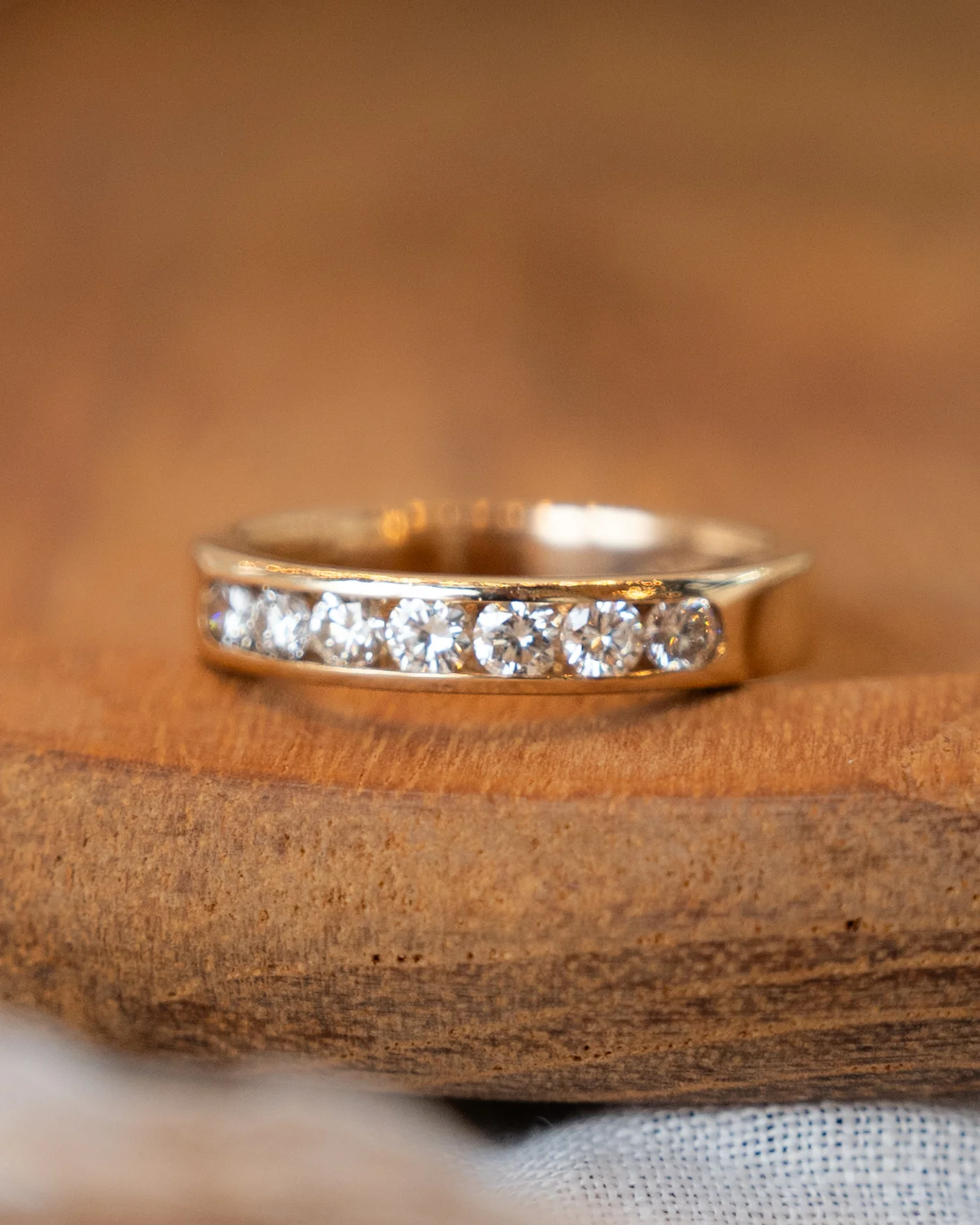 .54 Channel Set Diamond Wedding Band in 14k - Image 6