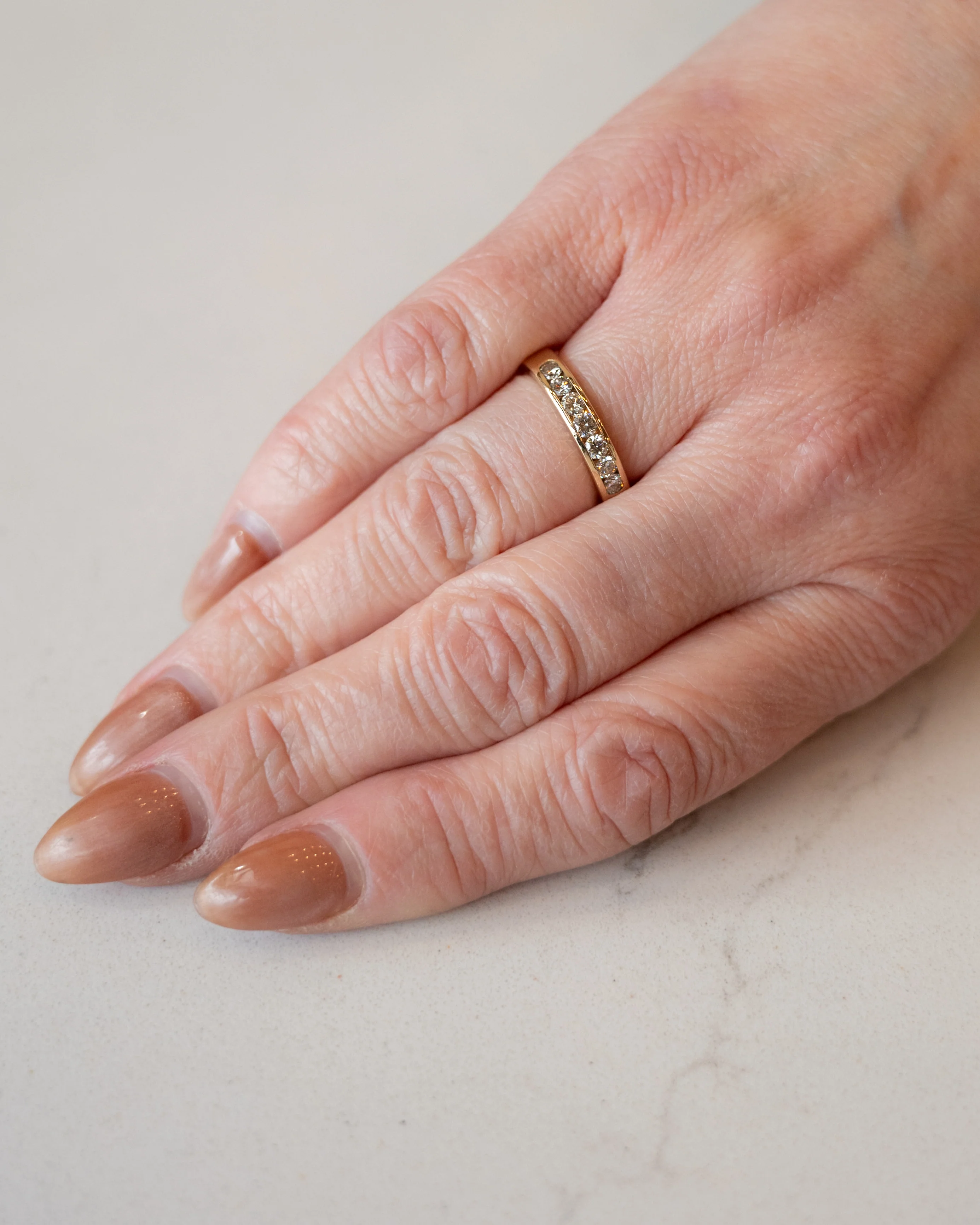 .54 Channel Set Diamond Wedding Band in 14k - Image 7