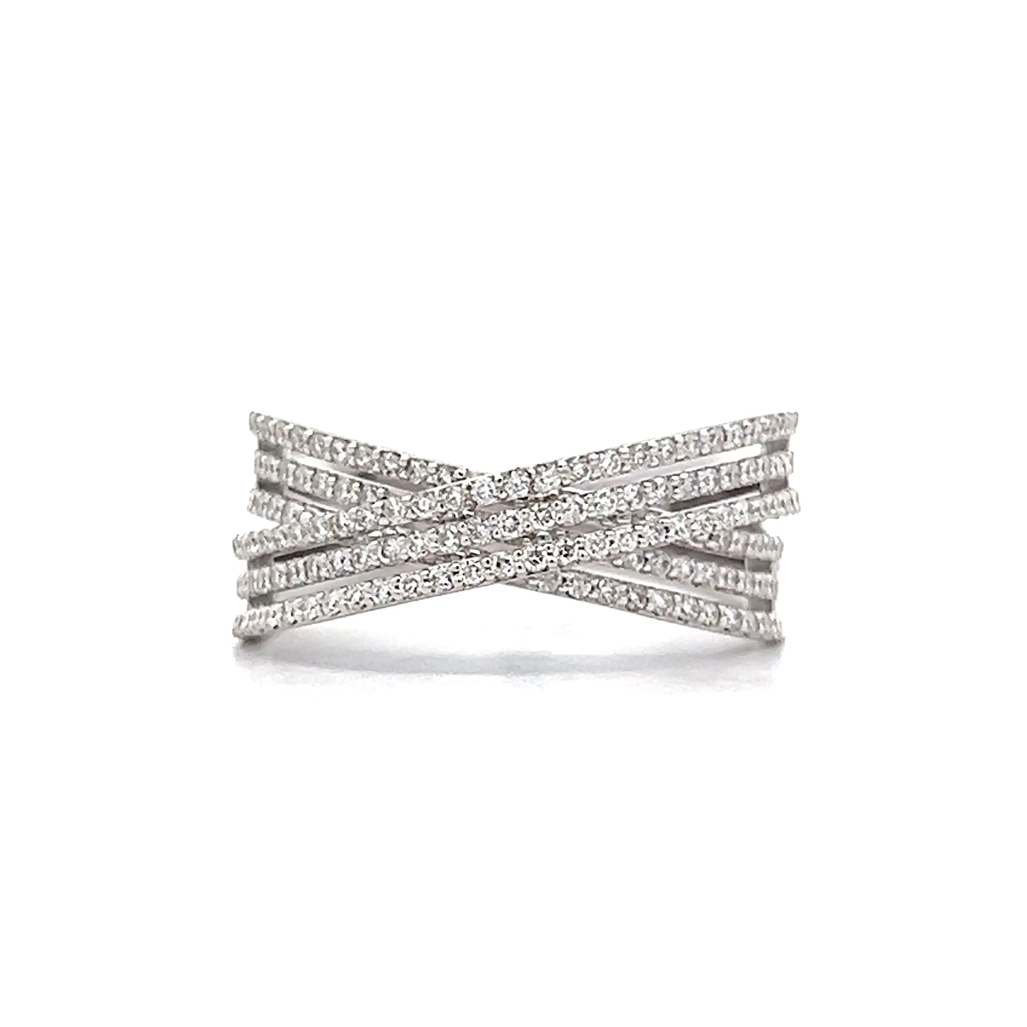 .54 Diamond Pave Cocktail Ring in 14k White Gold