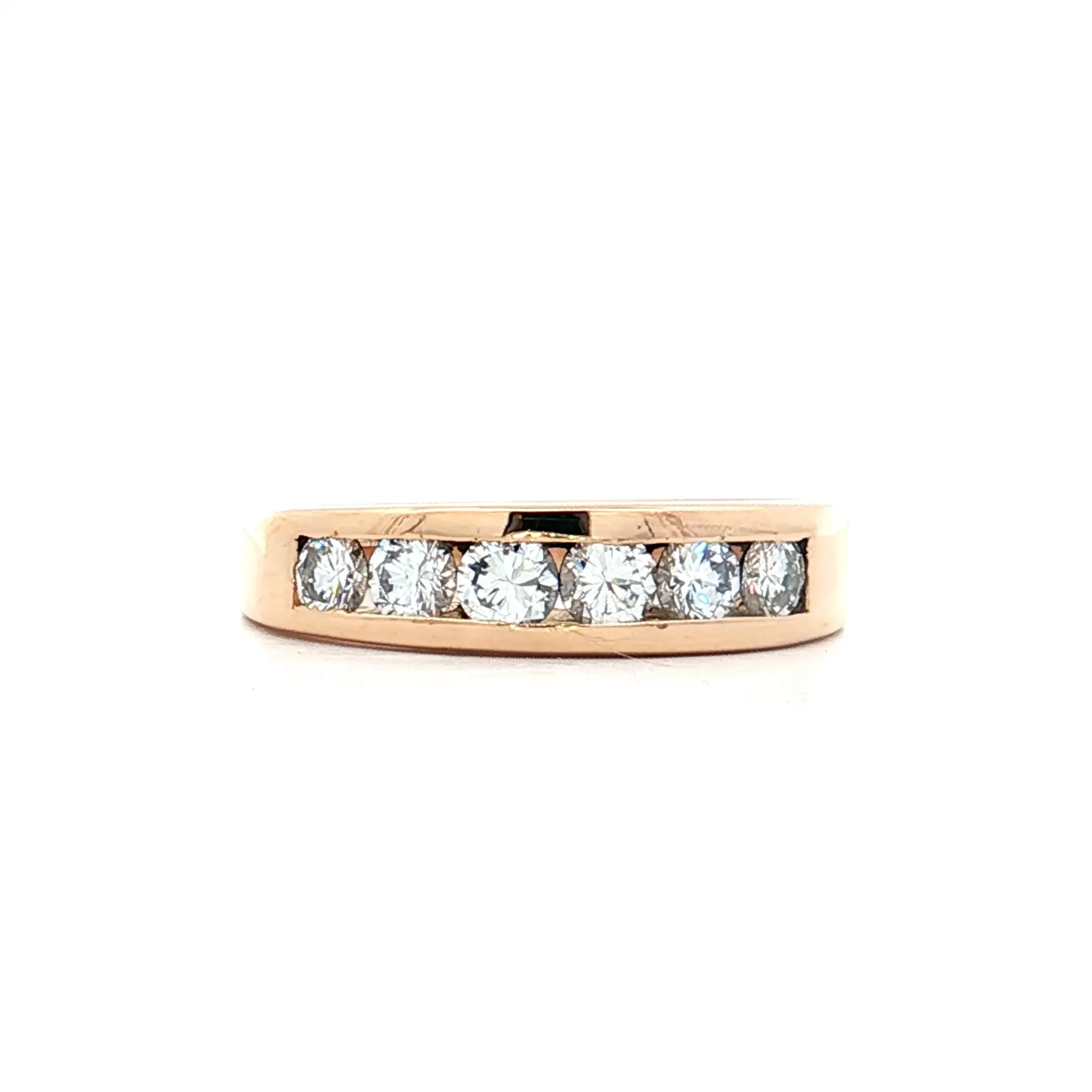 .54 Round Brilliant Diamond Wedding Band 18k