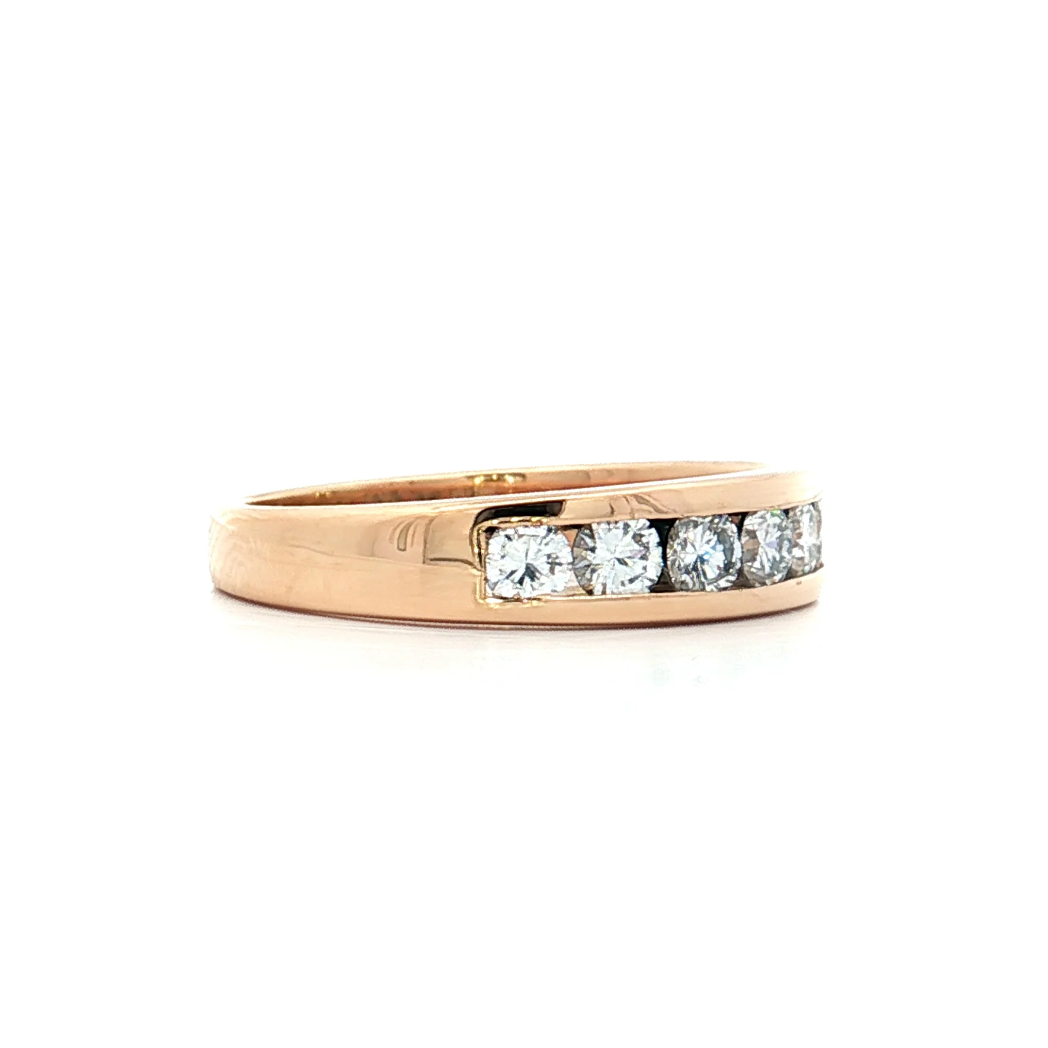 .54 Round Brilliant Diamond Wedding Band 18k - Image 3