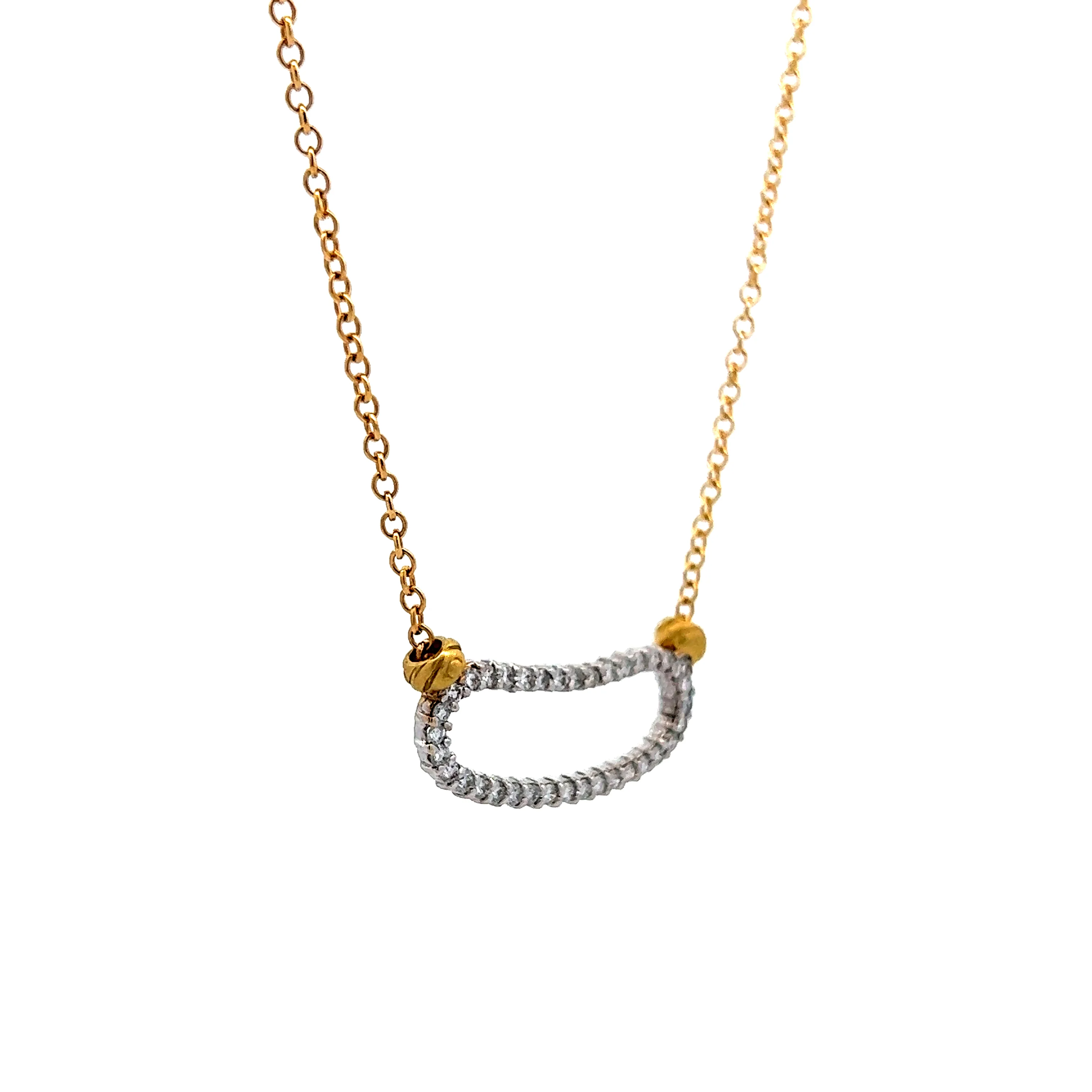 .54 Two-Tone Diamond Pendant Necklace in 18k - Image 3