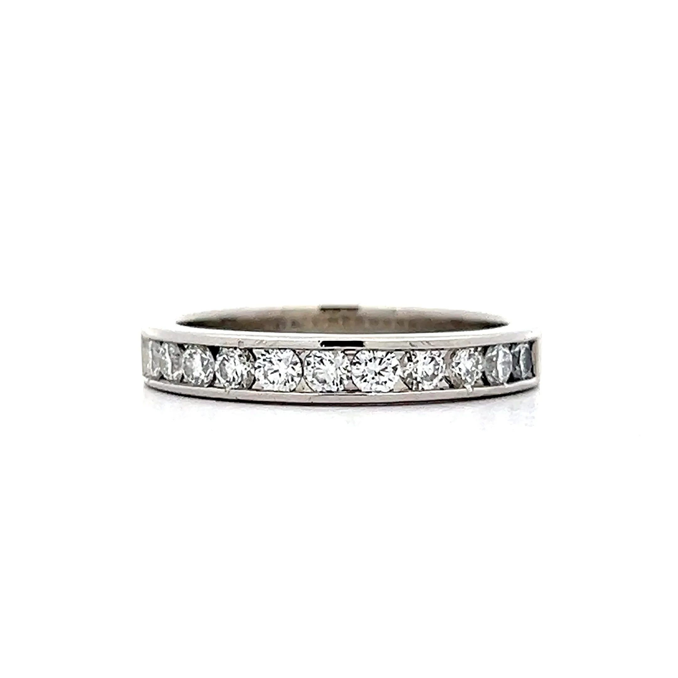 .55 Half Eternity Diamond Wedding Band in Platinum